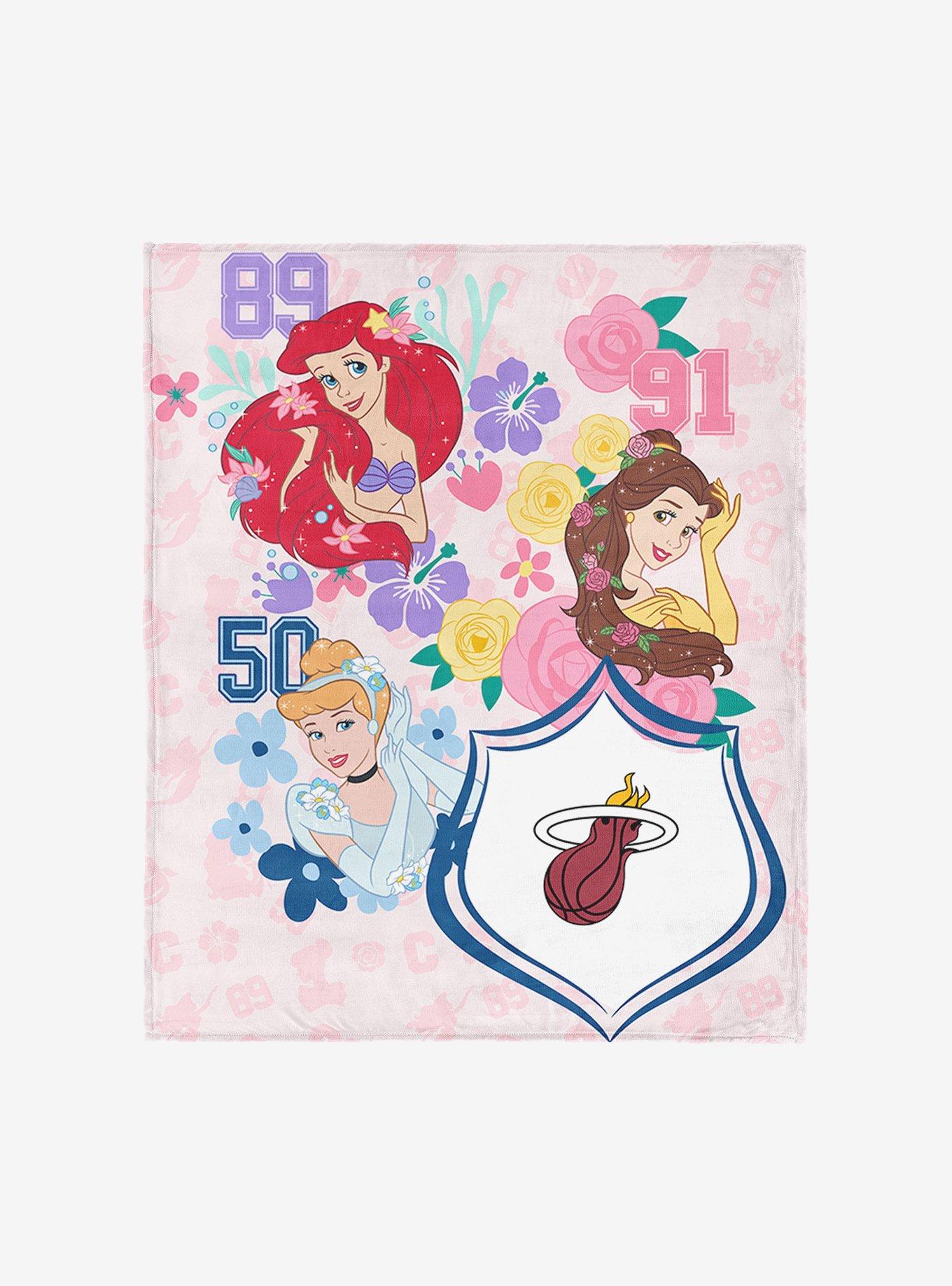 NBA Miami Heat Disney Princesses Game On Girls Pink Silk Touch Throw Blanket