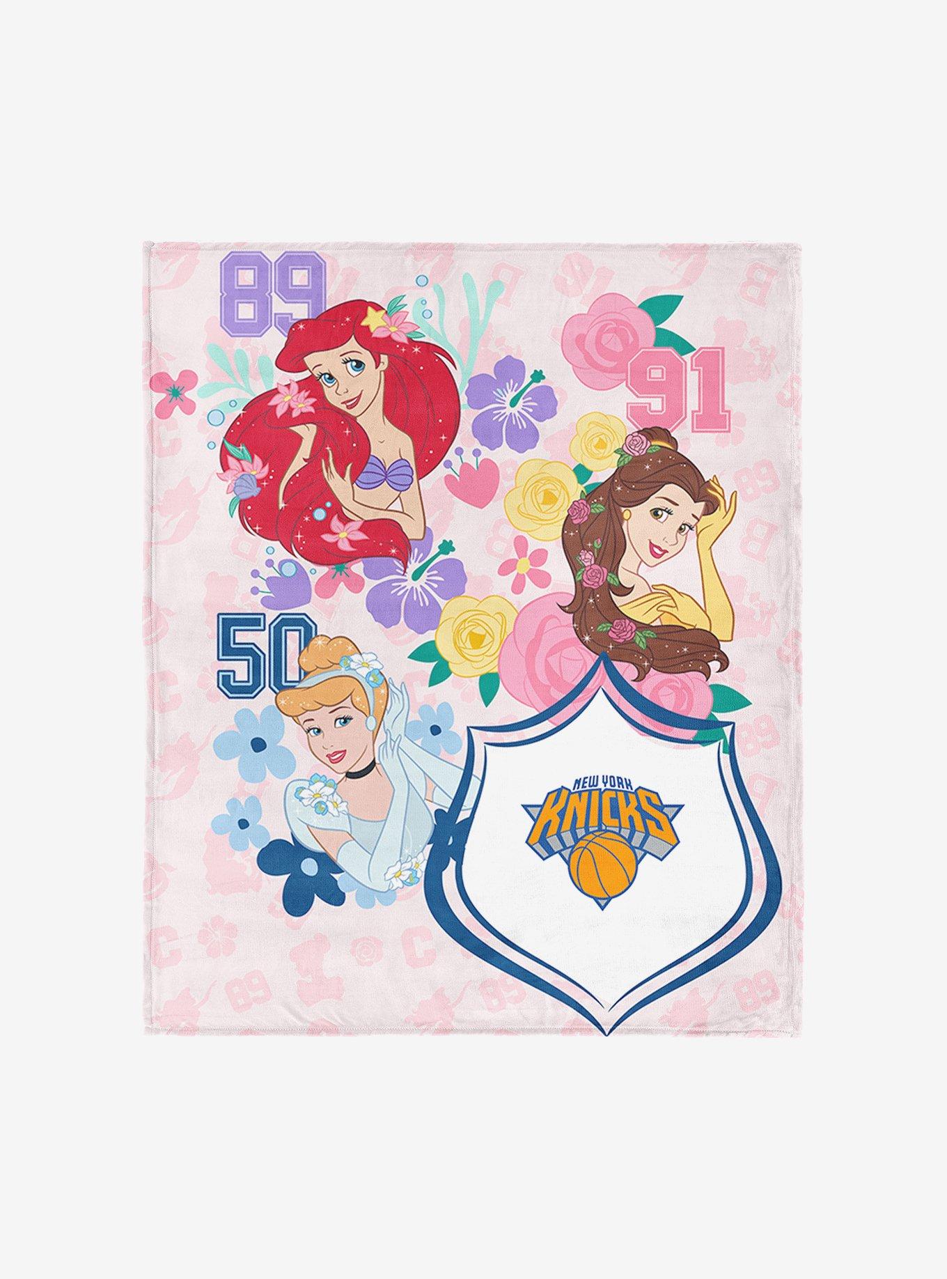 NBA New York Knicks Disney Princesses Game On Girls Pink Silk Touch Throw Blanket