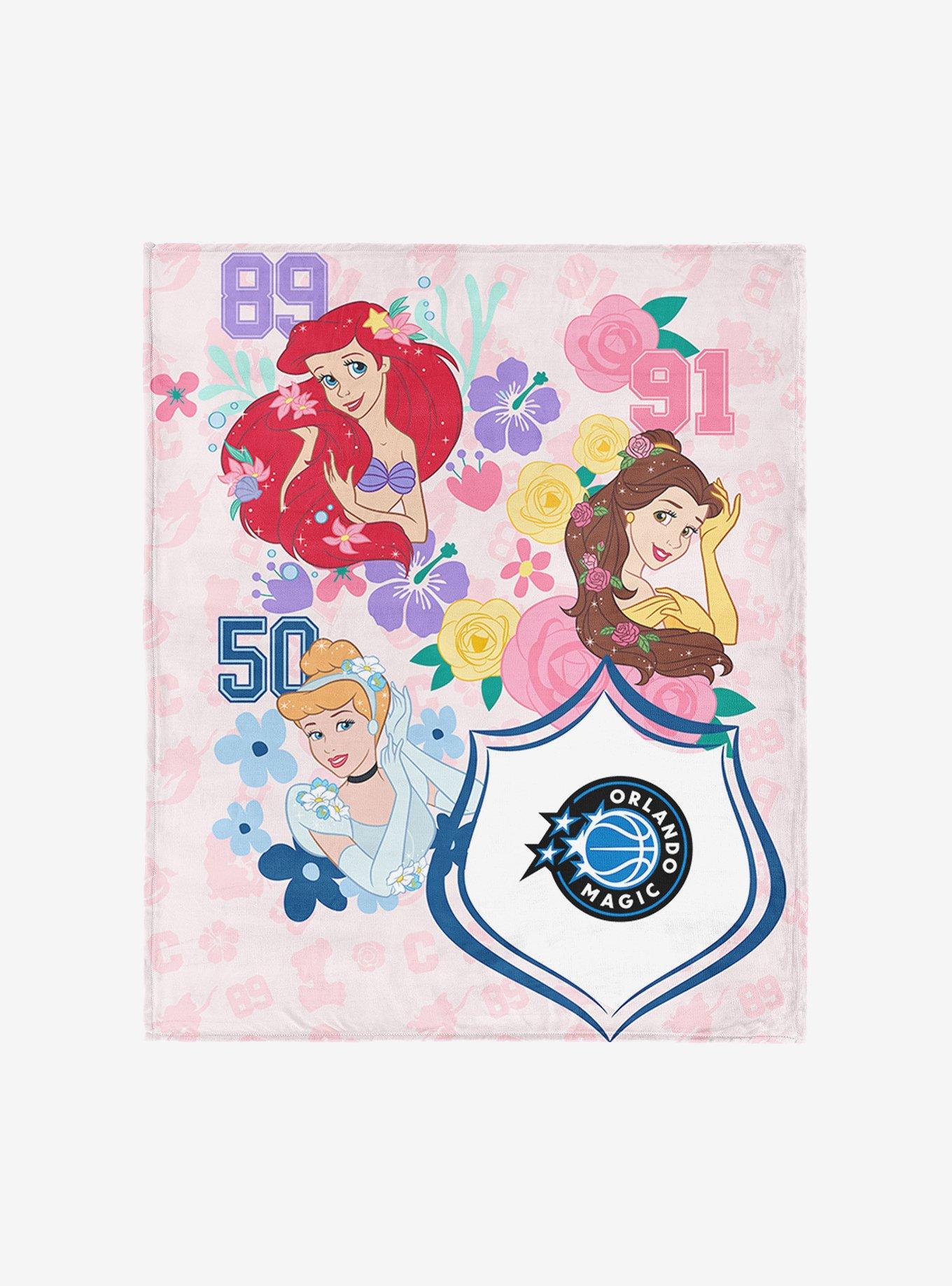 NBA Orlando Magic Disney Princesses Game On Girls Pink Silk Touch Throw Blanket