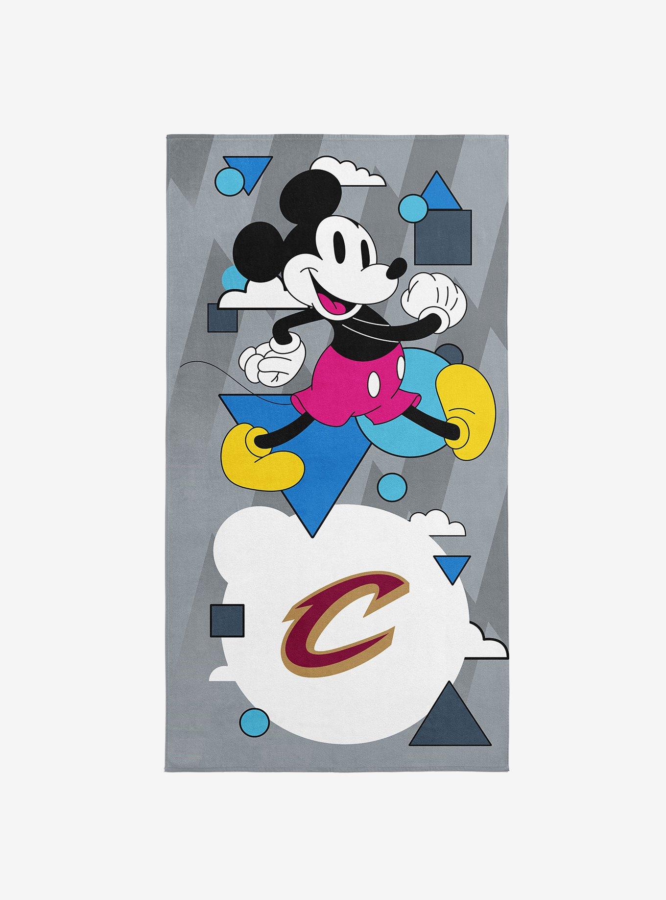 NBA Cleveland Cavaliers Disney Mickey Mouse Good Vibes Navy Microfiber Beach Towel