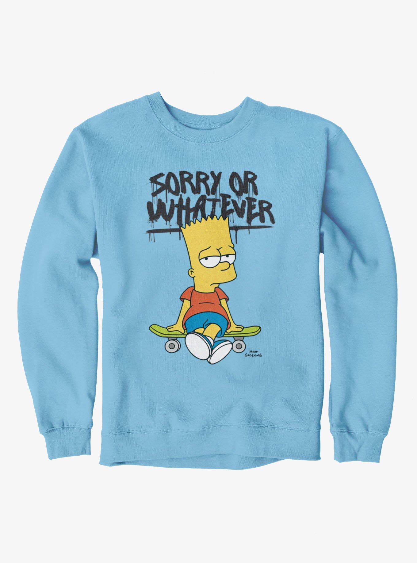 The Simpsons Bart Sorry Or Whatever Spraypaint Sweatshirt