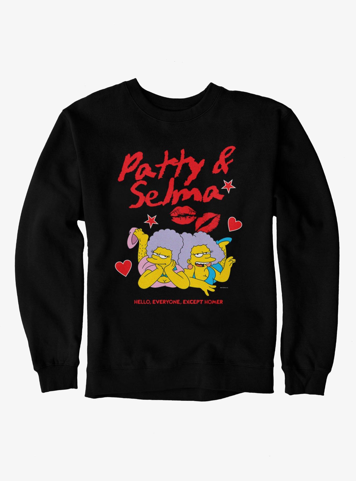 The Simpsons Patty & Selma Hello, Everyone, Except Homer Sweatshirt, , hi-res view 1
