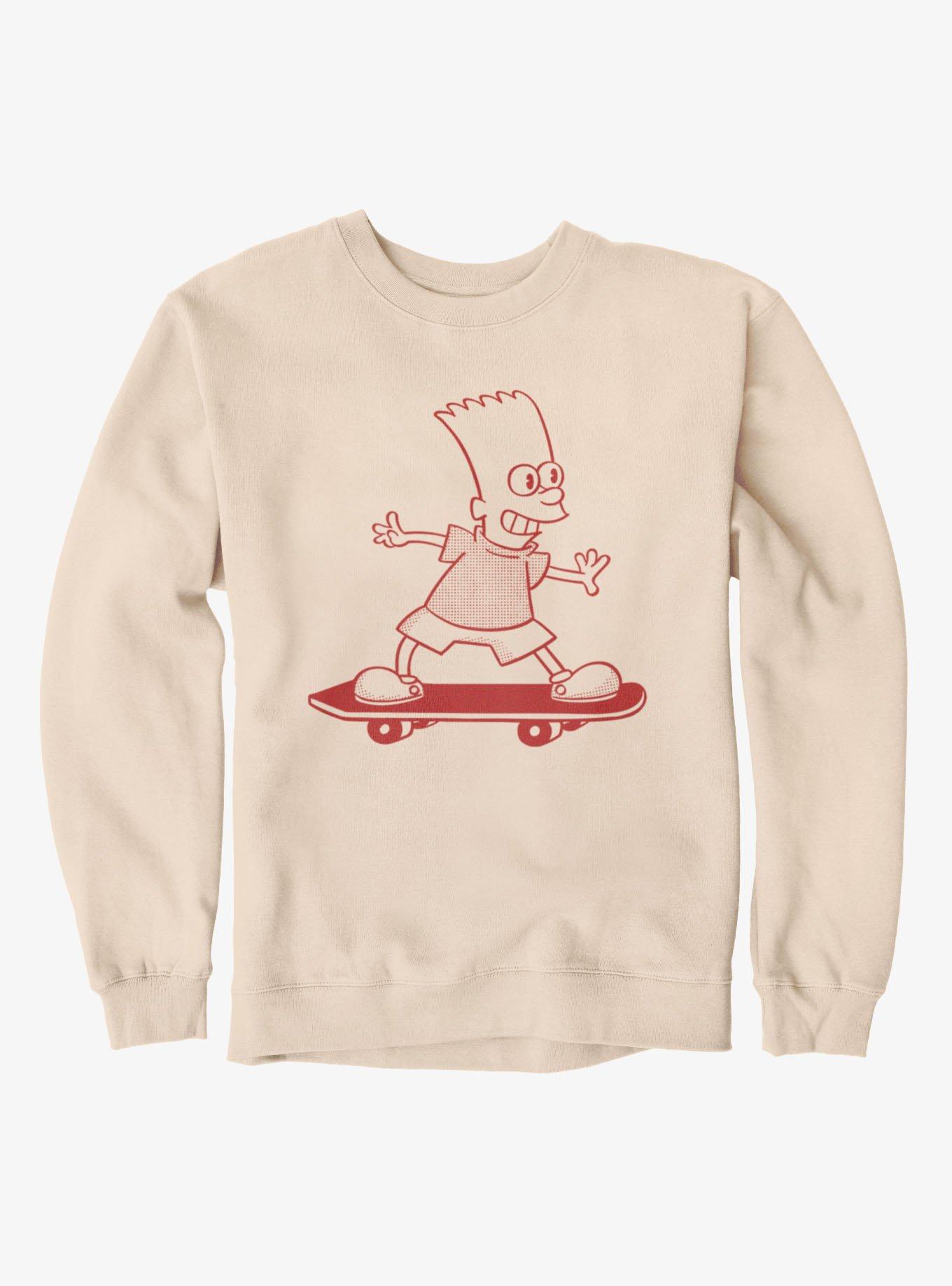 The Simpsons Bart Skateboarding Original Sketch Sweatshirt, , hi-res view 1