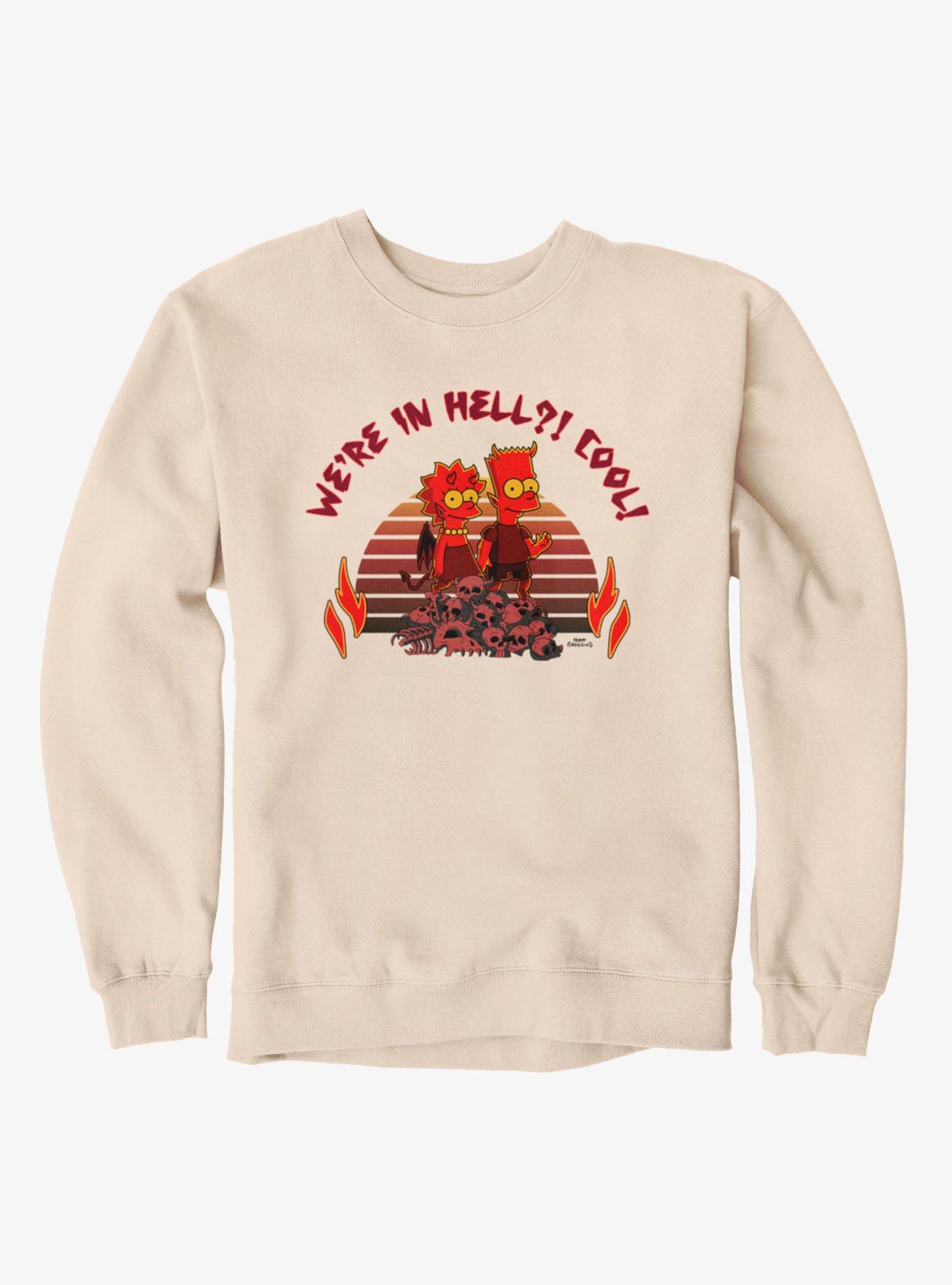 The Simpsons Lisa And Bart We're In Hell?! Cool! Sweatshirt