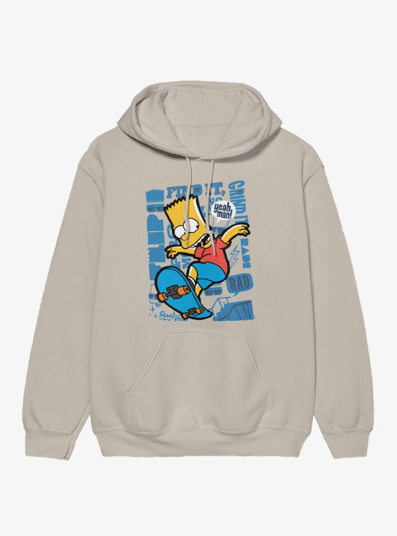 The Simpsons Find It, Grind It Rad! Bart Hoodie, SAND, hi-res view 1