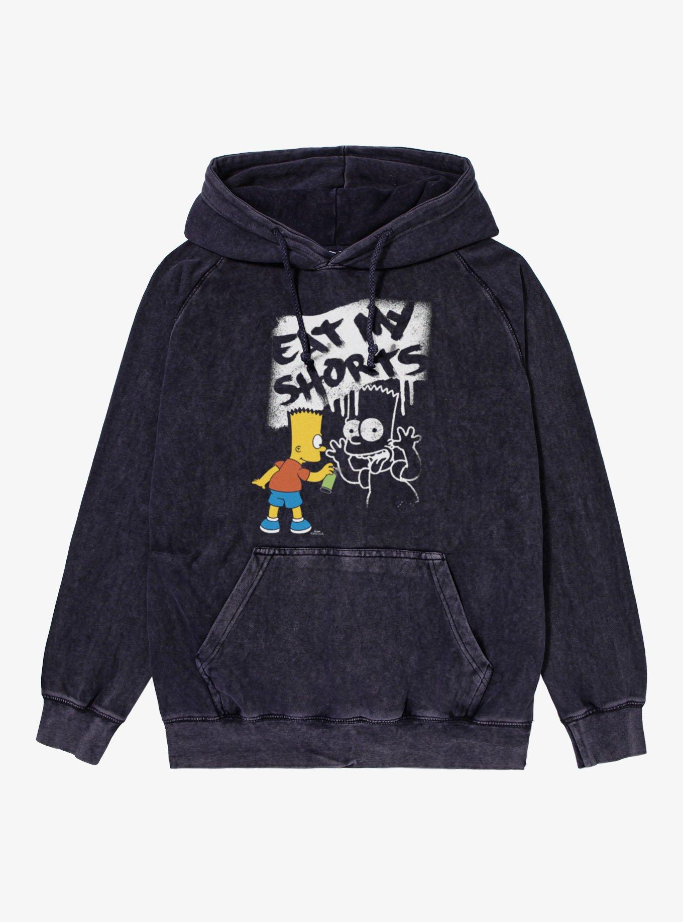 The Simpsons Eat My Shorts Bart Grafitti Mineral Wash Hoodie