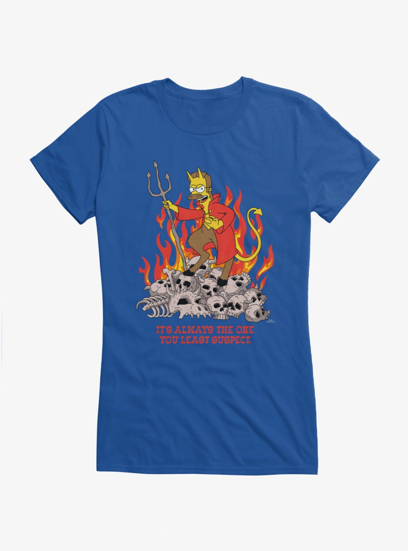 The Simpsons Devil Flanders Least Suspect Girls T-Shirt