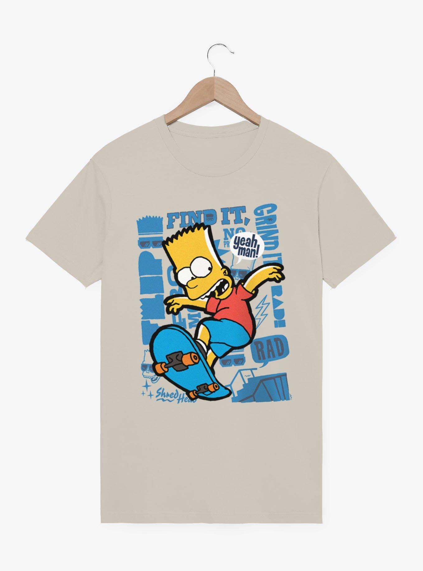 The Simpsons Yeah Man Skateboard Grind Bart T-Shirt