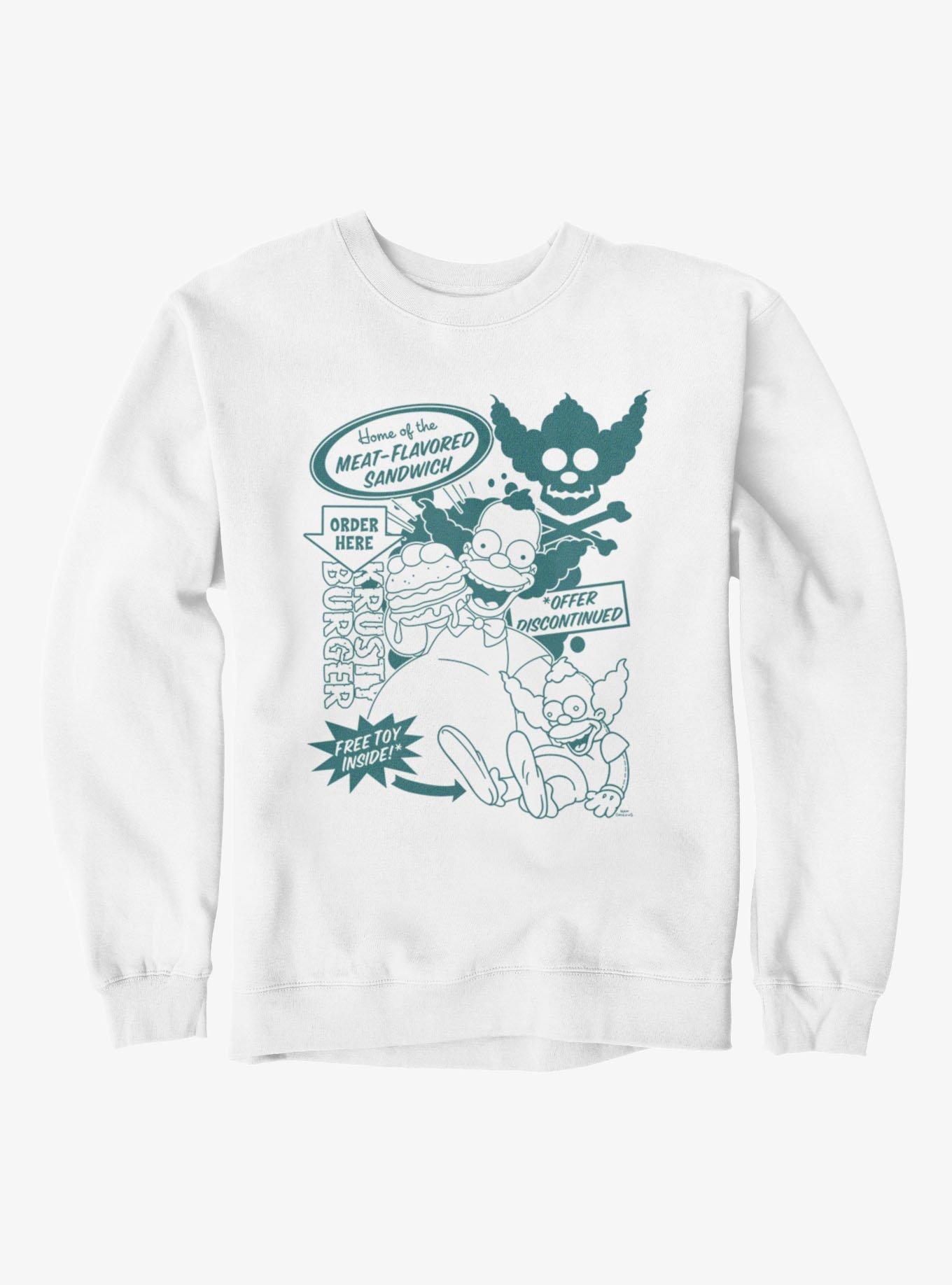 The Simpsons Home Of Meat Flavor Krusty Burger Sweatshirt
