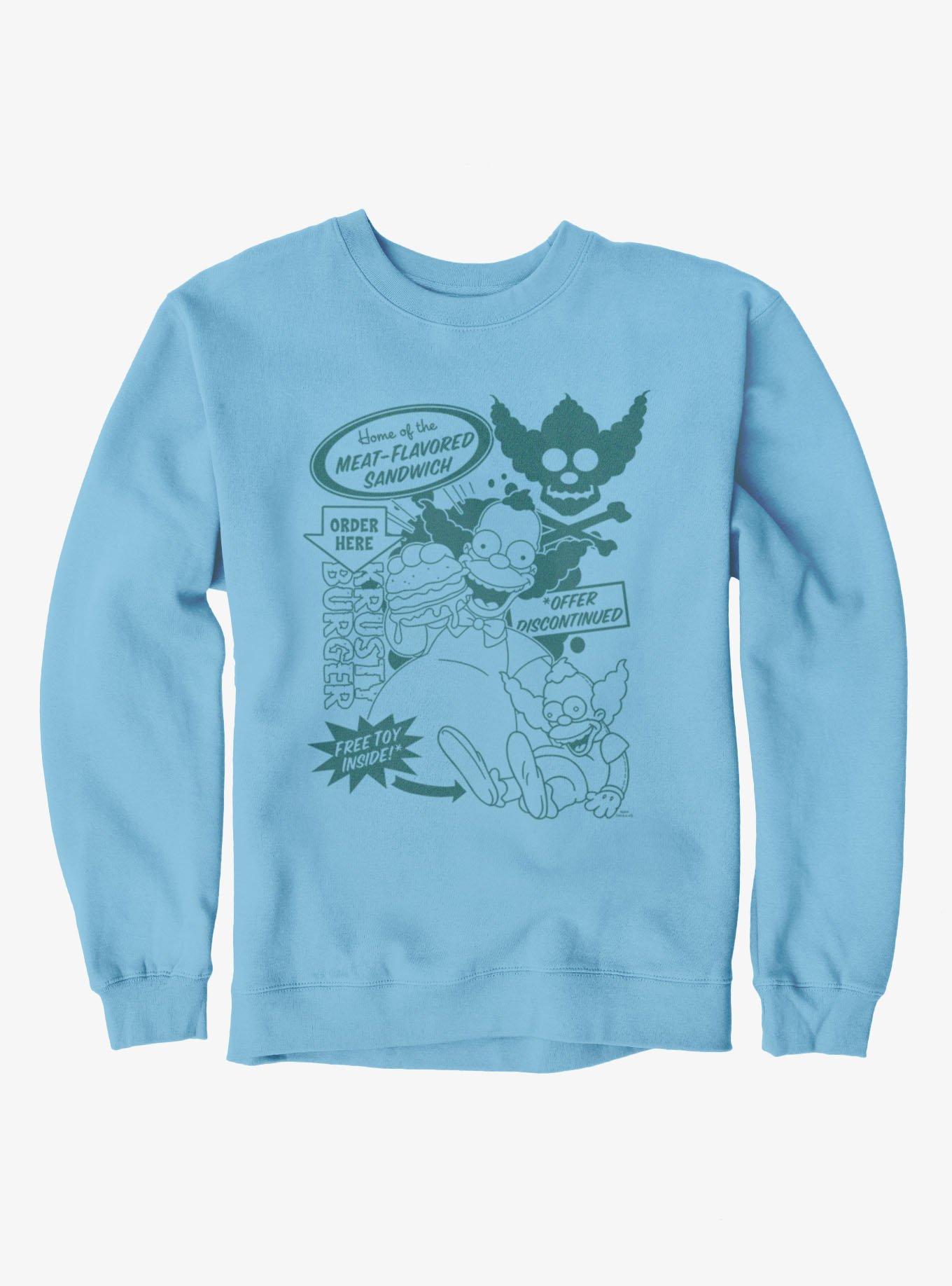 The Simpsons Home Of Meat Flavor Krusty Burger Sweatshirt