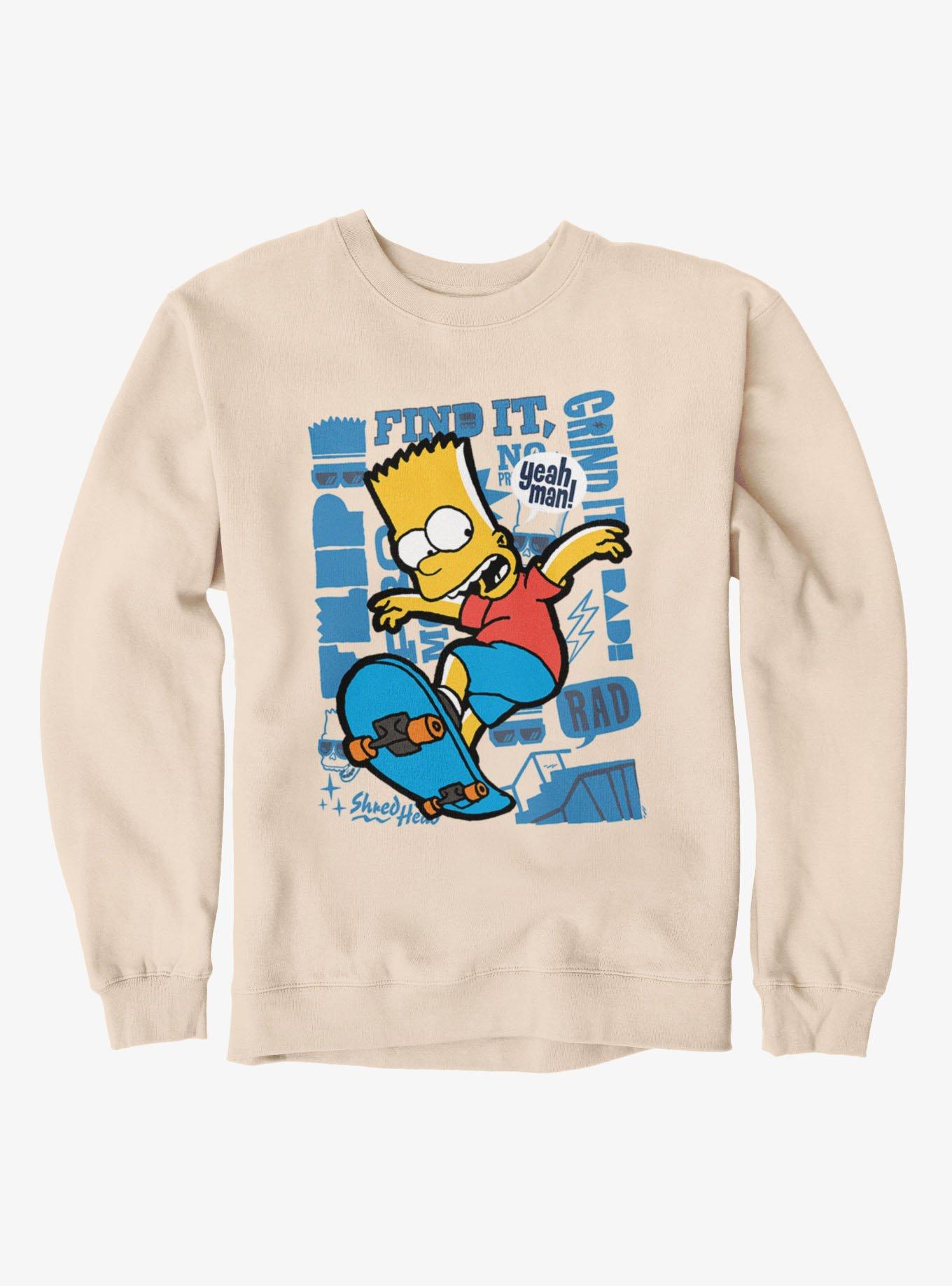 The Simpsons Yeah Man Skateboard Grind Bart Sweatshirt
