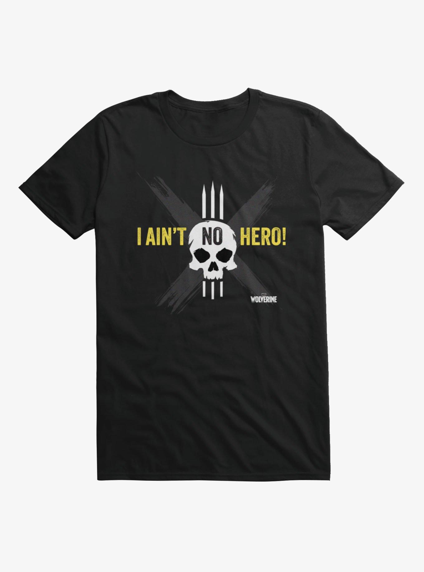 Marvel Wolverine I Ain't No Hero X Slash Skull T-Shirt
