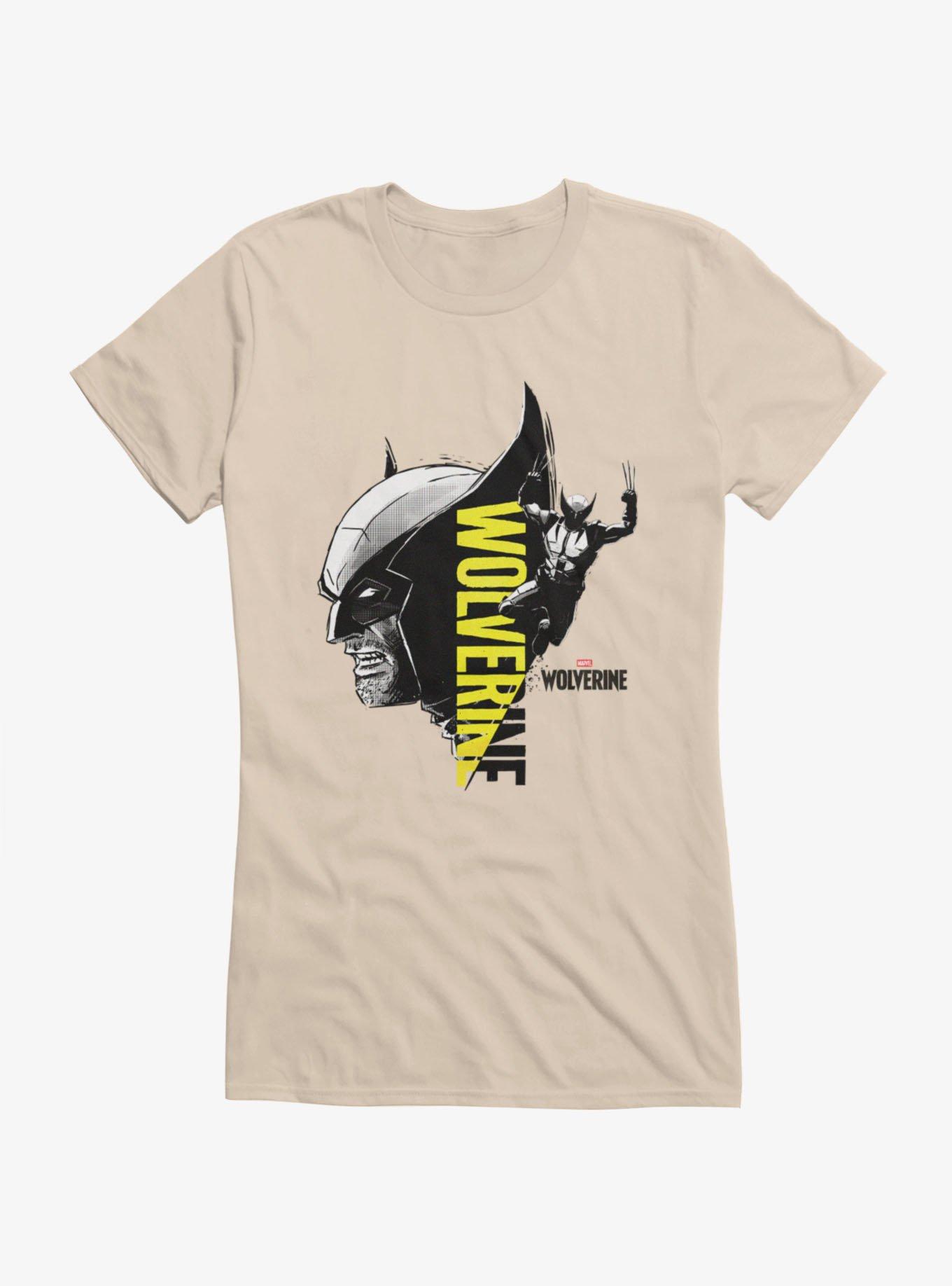 Marvel Wolverine Silhouette With Name Pop Girls T-Shirt