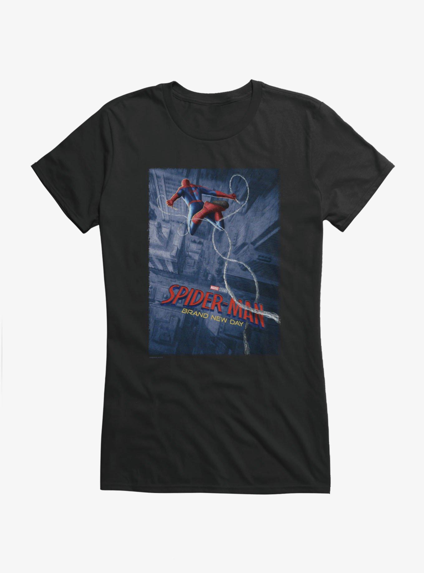 Marvel Spider-Man Brand New Day Rooftop Leap Posters Girls T-Shirt