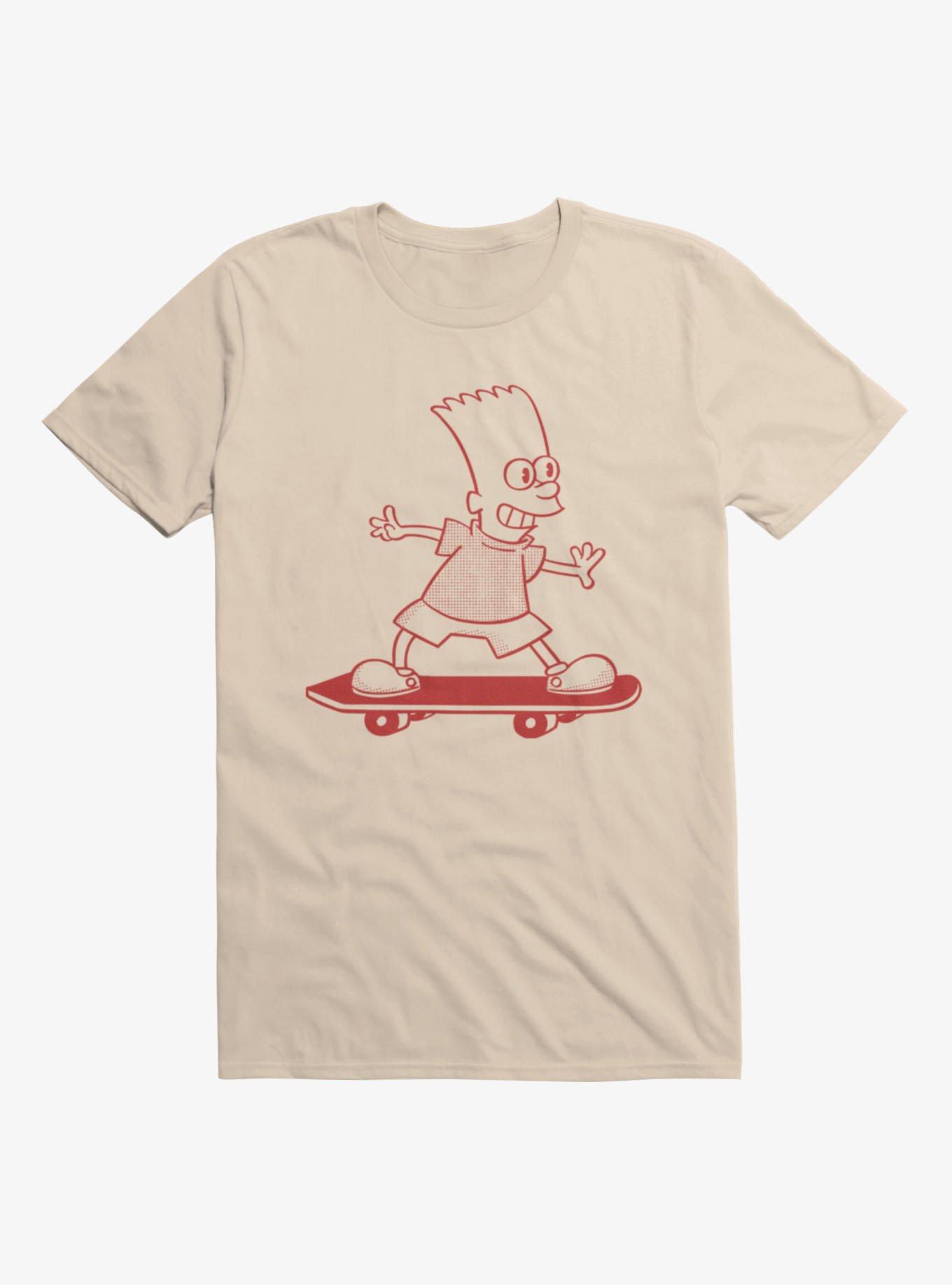 The Simpsons Bart Skateboarding Original Sketch T-Shirt
