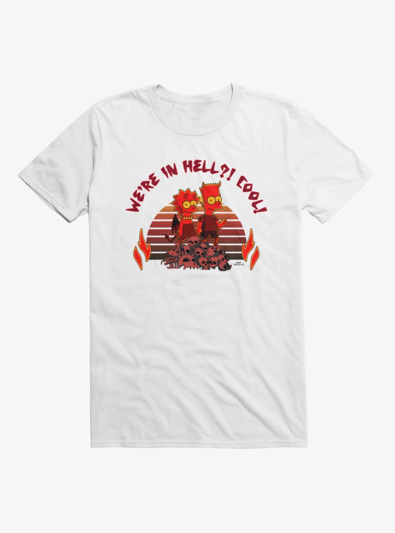 The Simpsons Lisa And Bart We're In Hell?! Cool! T-Shirt