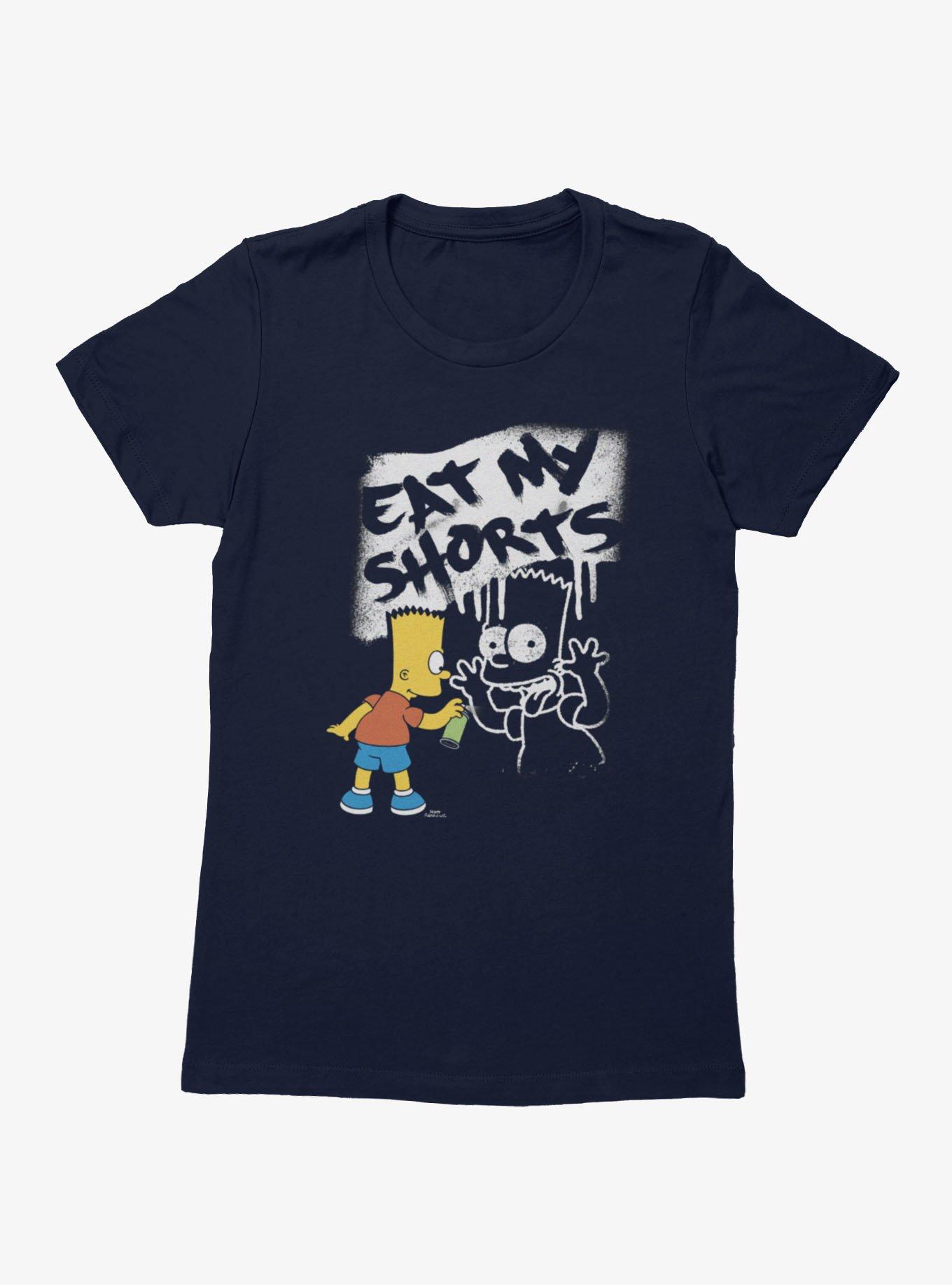 The Simpsons Eat My Shorts Bart Paint Portrait Womens T-Shirt