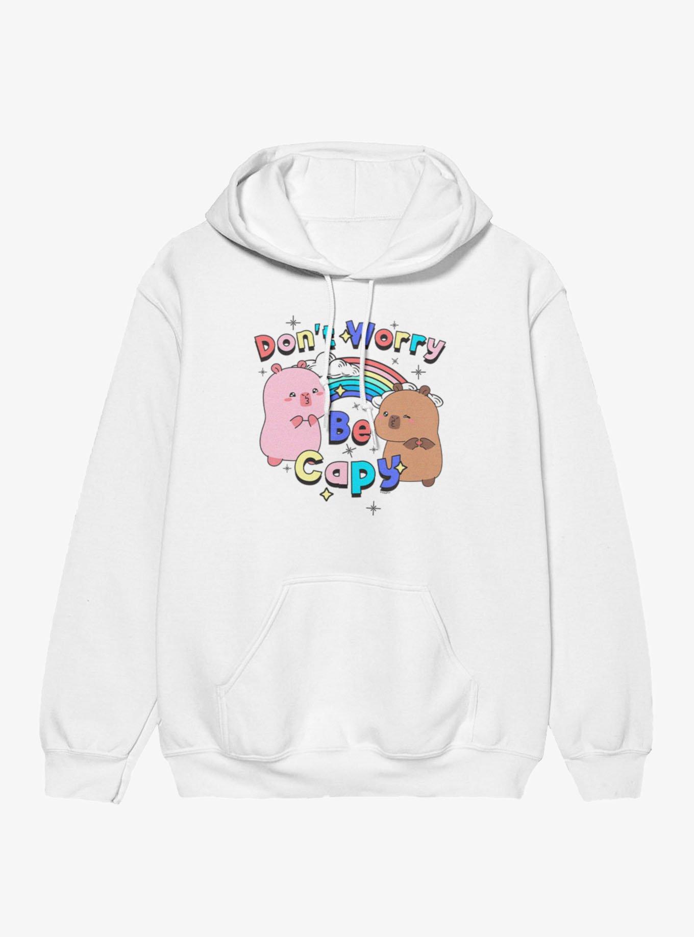 CapyFun Capybara Do Not Worry Be Capy Rainbow Hoodie