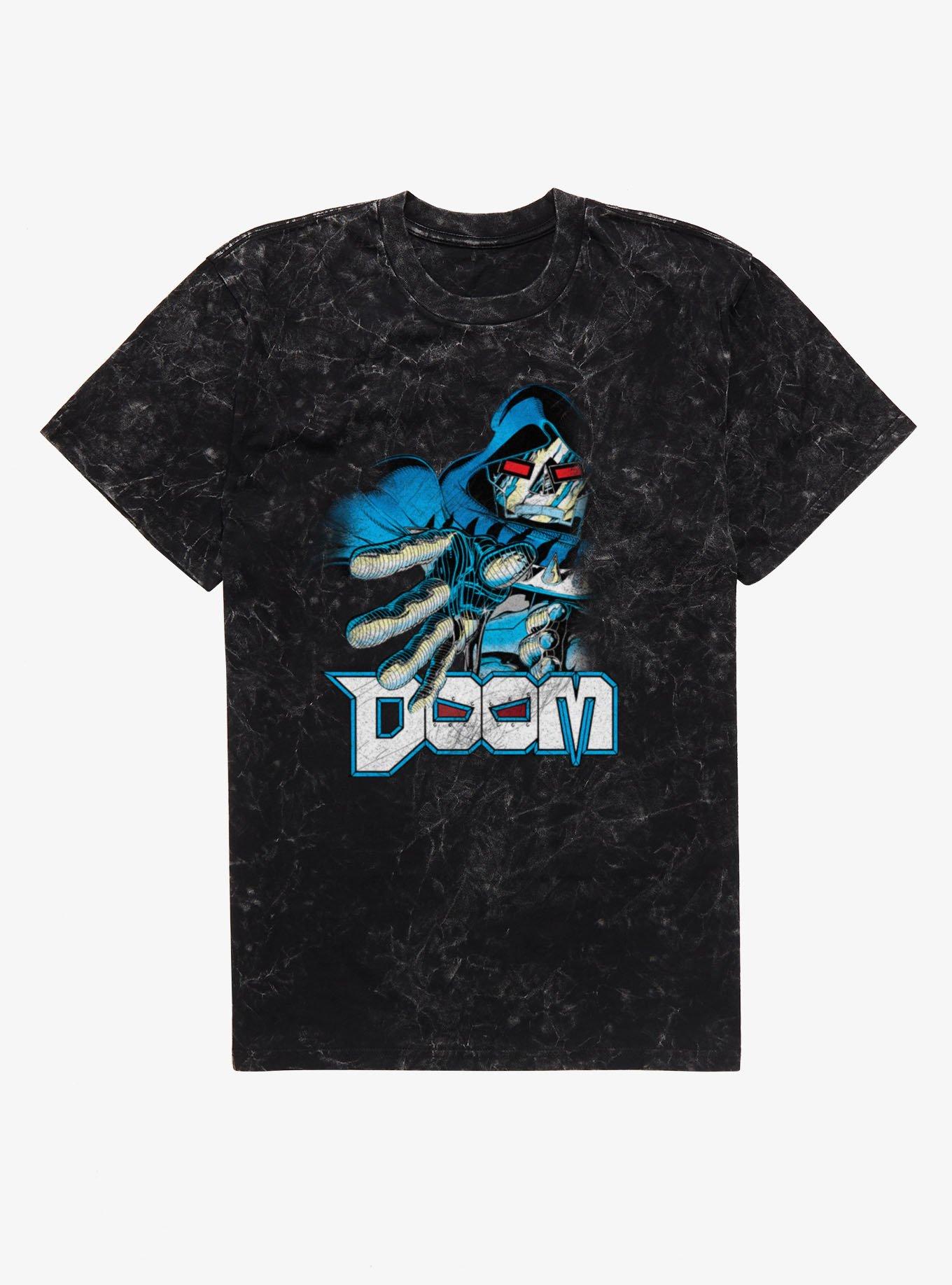 Marvel Comics Retro Hand Of Doom Vintage Doctor Doom Comic Mineral Wash T-Shirt Hot Topic Exclusive