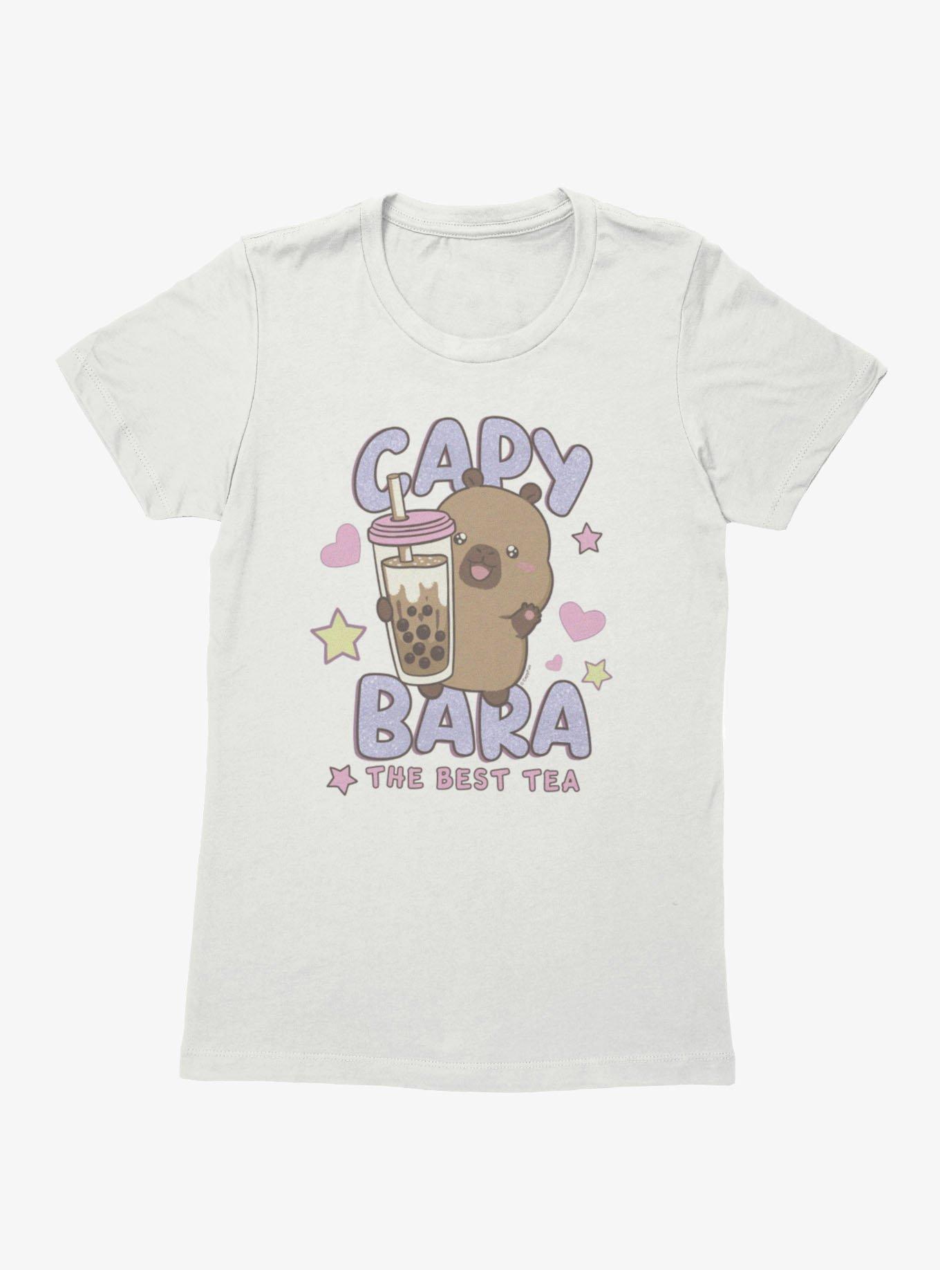 CapyFun Capybara Best Tea Heart And Stars Womens T-Shirt