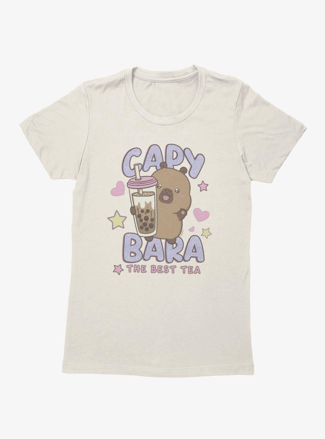 CapyFun Capybara Best Tea Heart And Stars Womens T-Shirt