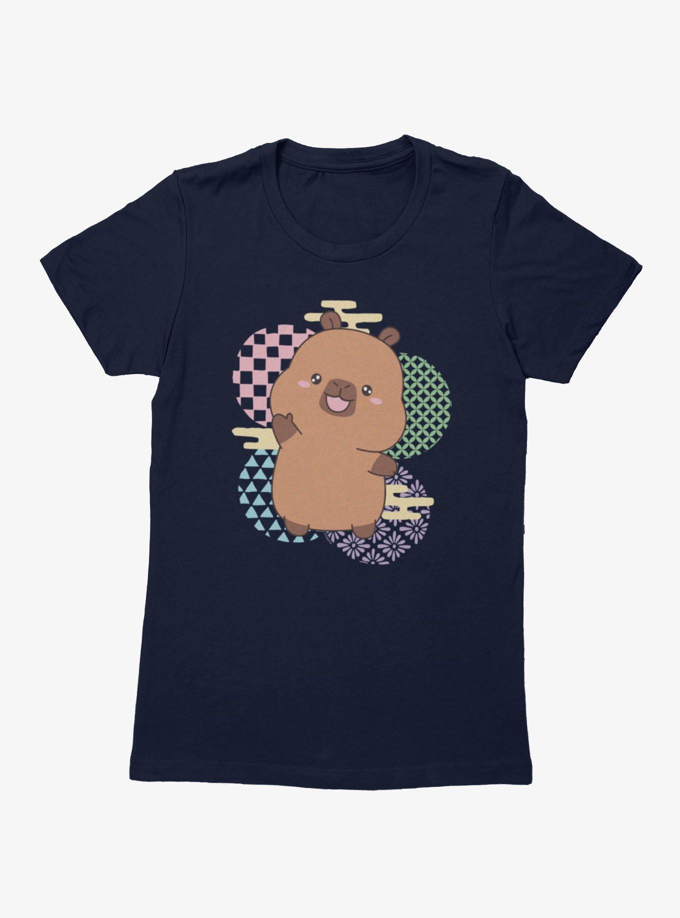CapyFun Capybara Happy Wave Womens T-Shirt