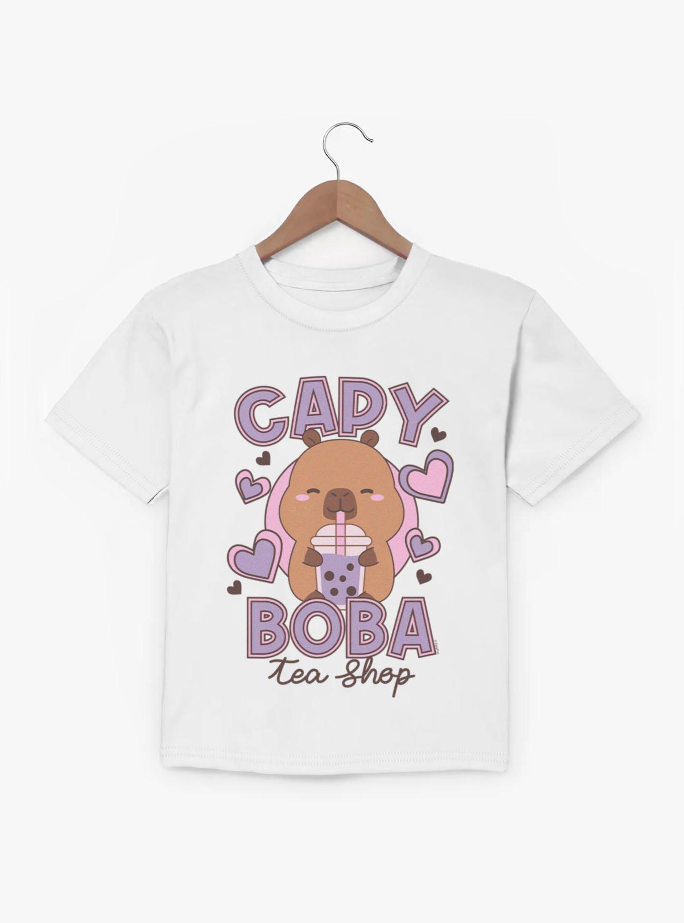 CapyFun Capybara Capy Boba Tea Shop Youth T-Shirt