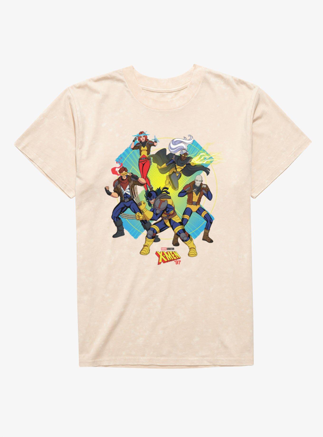 Marvel X-Men '97 Team X-Men Blue Burst Mineral Wash T-Shirt