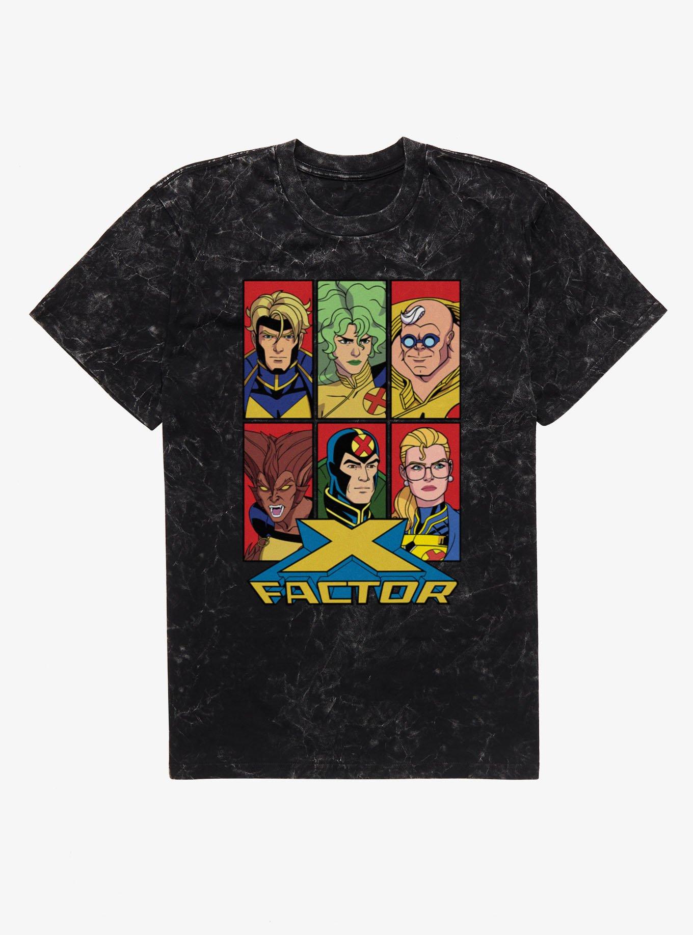 Marvel X-Men '97 X-Factor Team Panels Mineral Wash T-Shirt