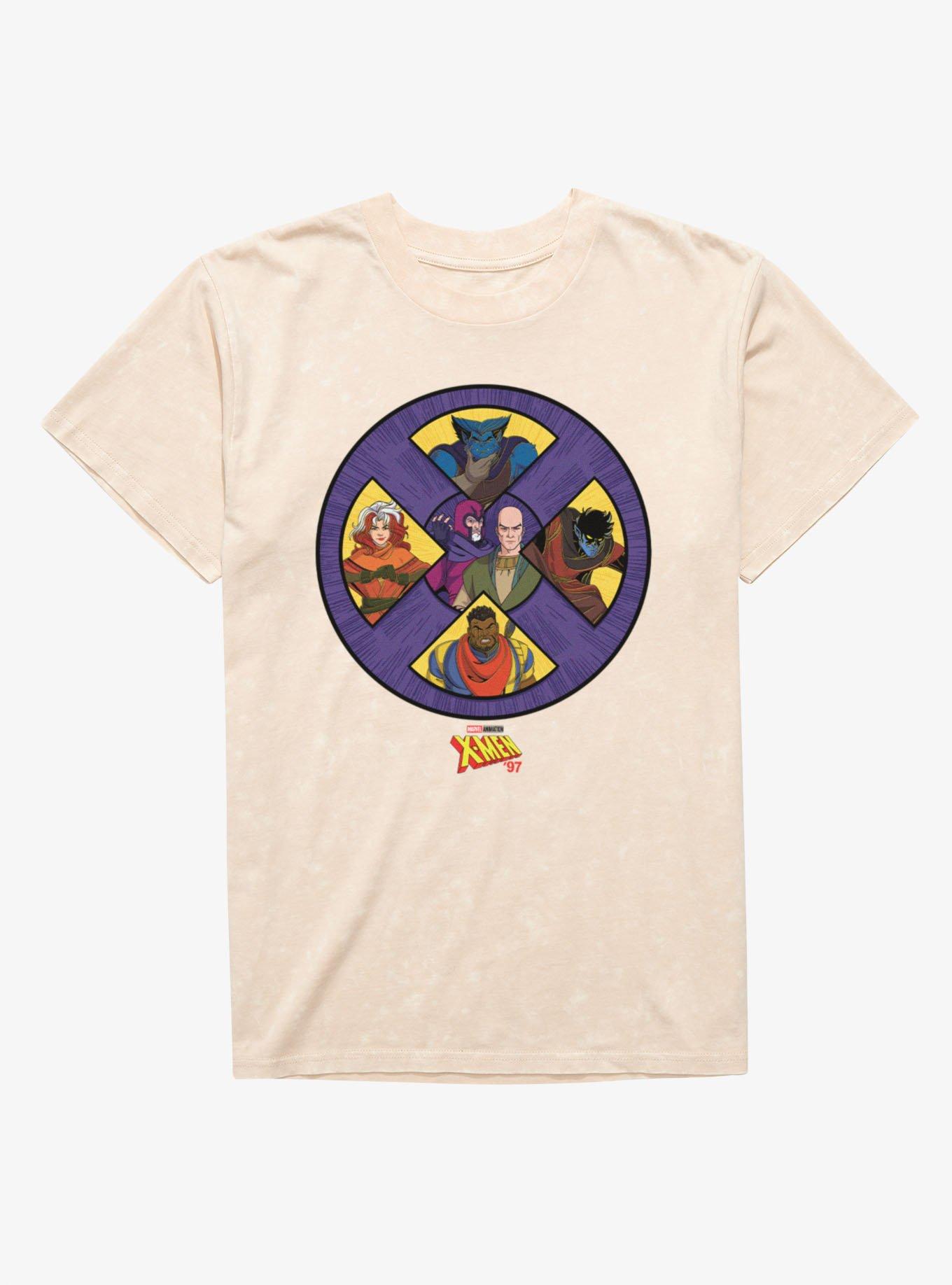 Marvel X-Men '97 Team X-Men Purple Logo Mineral Wash T-Shirt