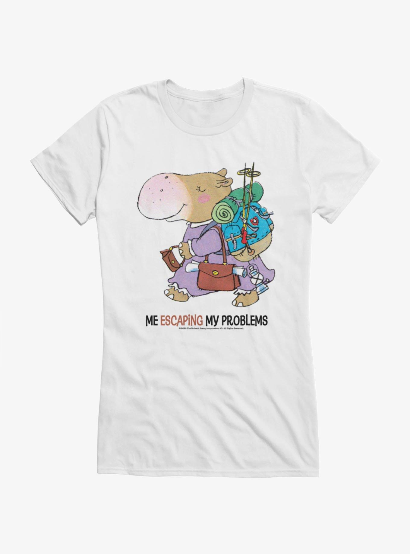 Richard Scarry's Me Escaping My Problems Hilda Hippo Girls T-Shirt