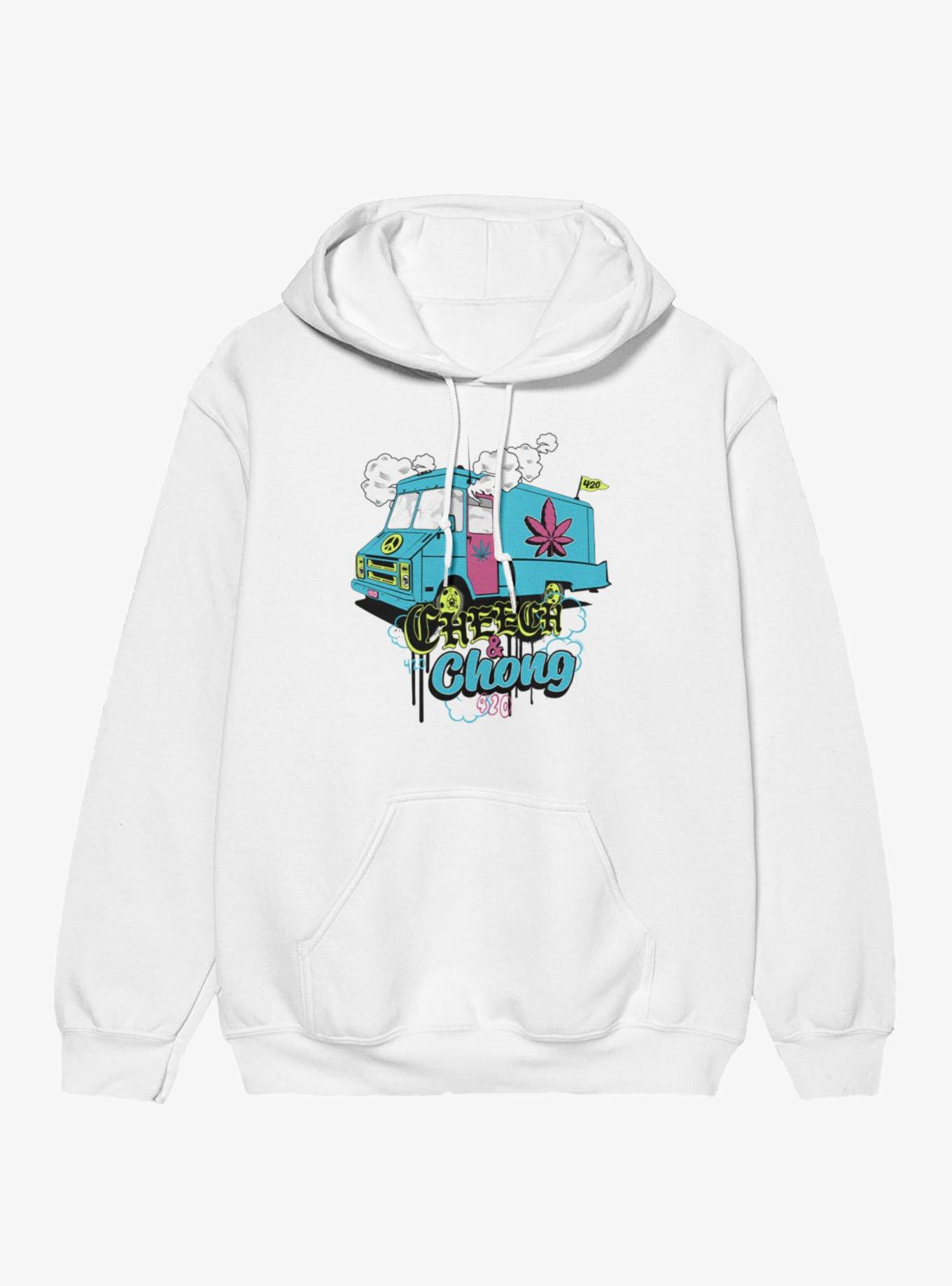 Cheech & Chong Hot Box Mobile Hoodie, WHITE, hi-res view 1