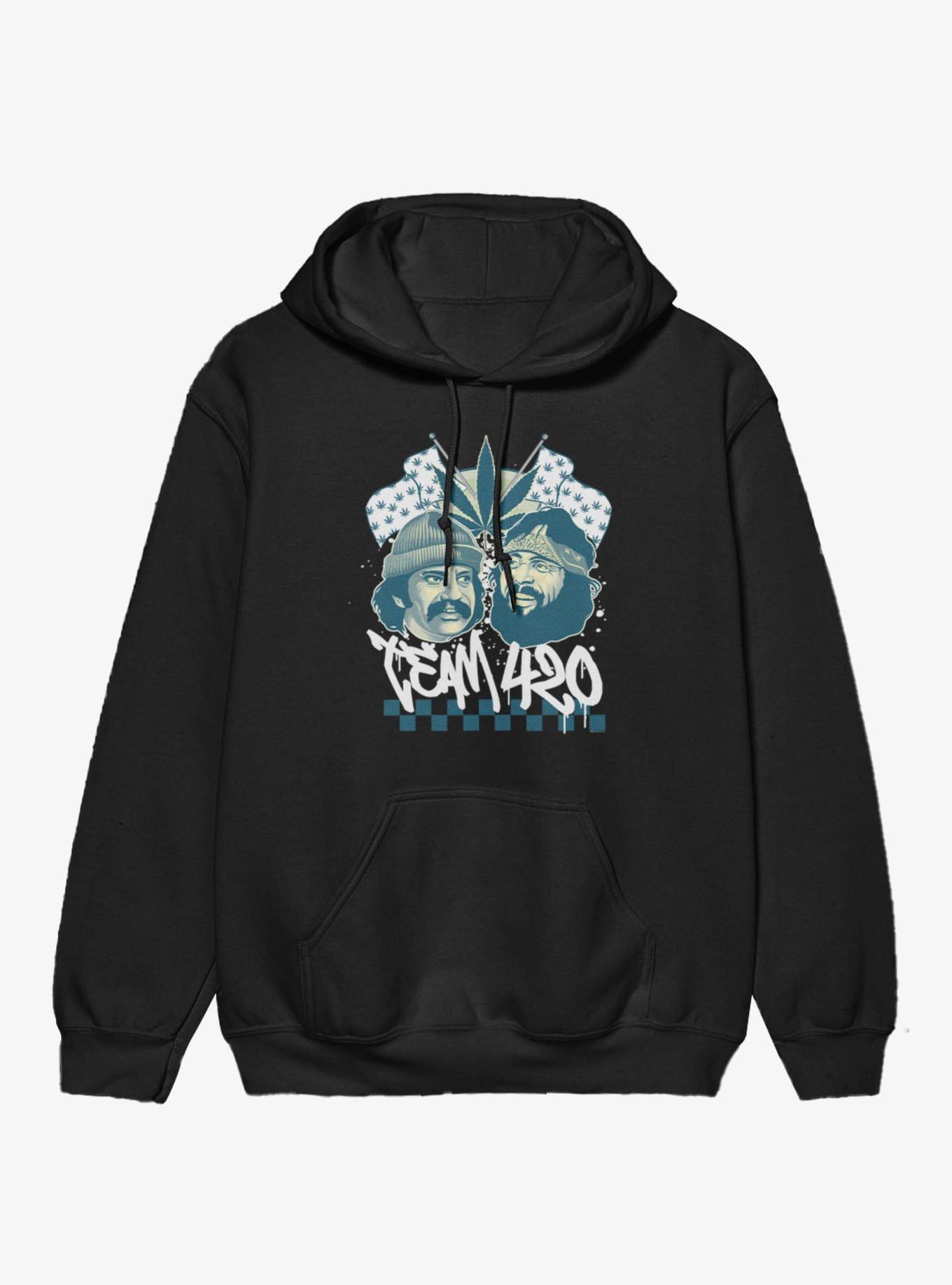 Cheech & Chong Team 420 Grafitti Hoodie, BLACK, hi-res view 1