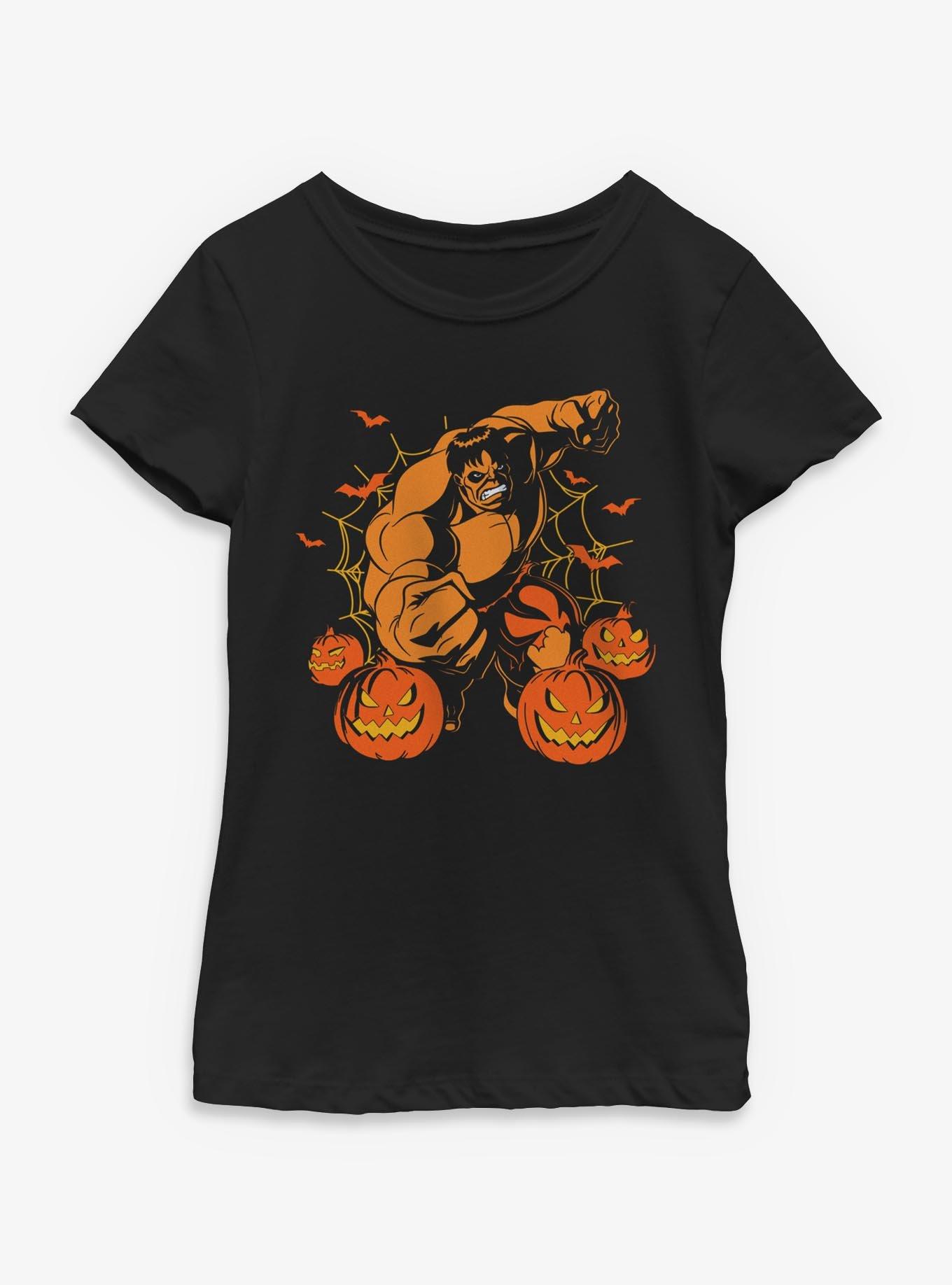 Marvel Hulk Pumpkins Youth Girls T-Shirt