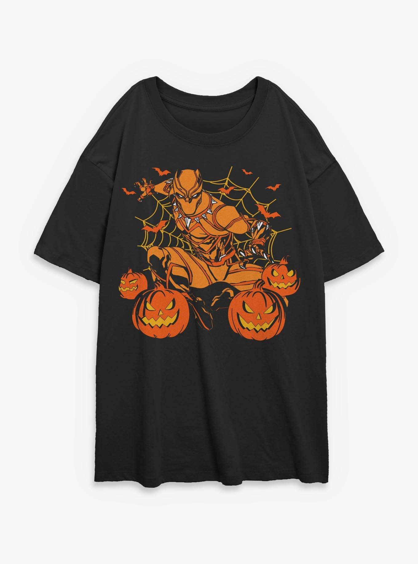 Marvel Black Panther Pumpkins Womens Oversized T-Shirt