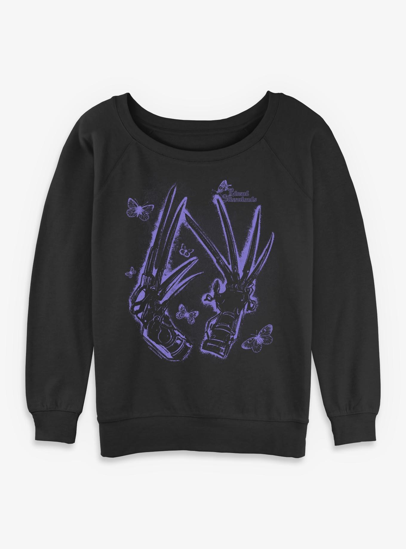 Edward Scissorhands Grunge Butterflies Womens Slouchy Sweatshirt