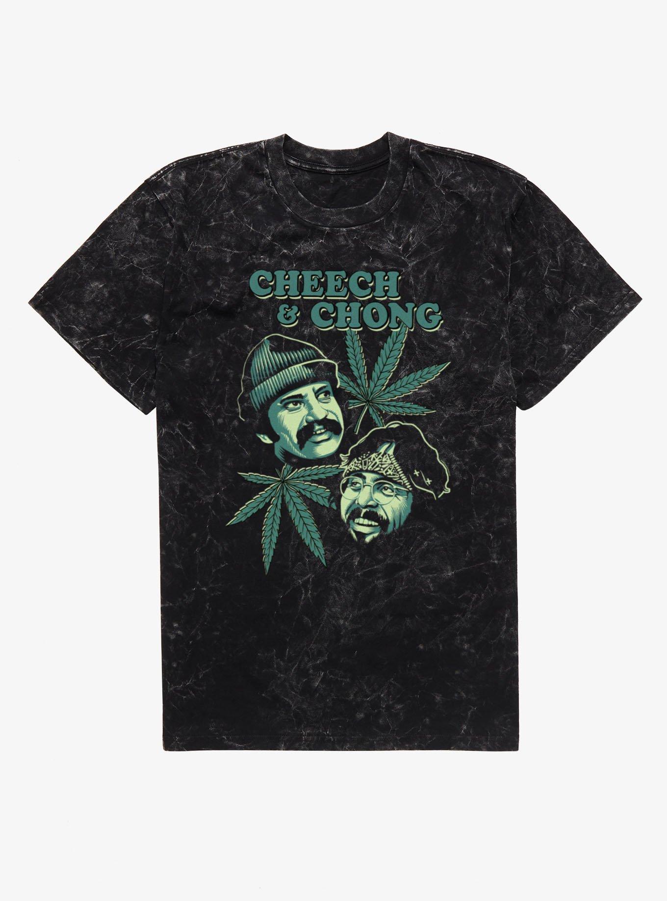 Cheech & Chong Green Leaf Happy Mineral Wash T-Shirt