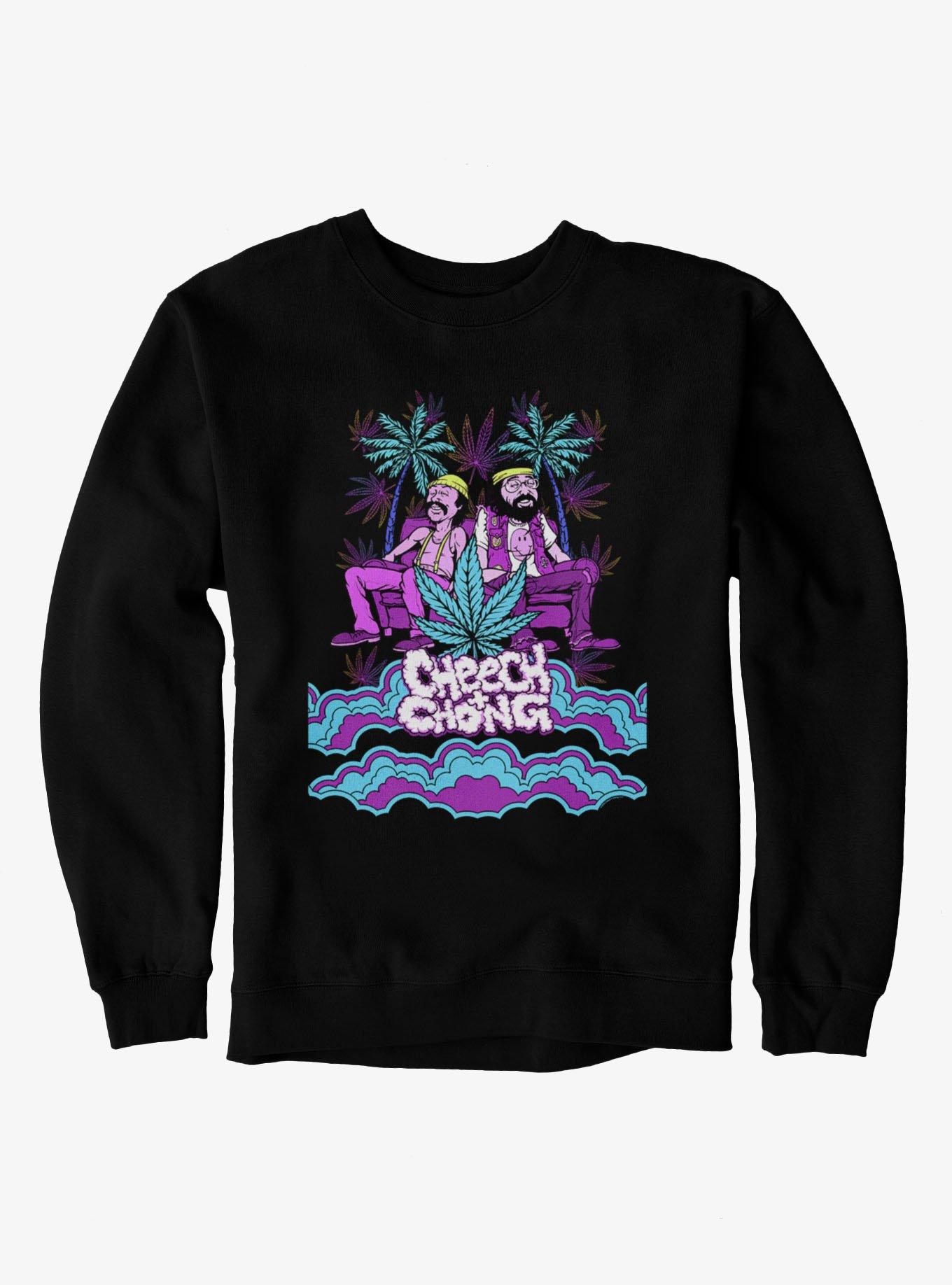 Cheech & Chong Inda Couch Sweatshirt, BLACK, hi-res view 1
