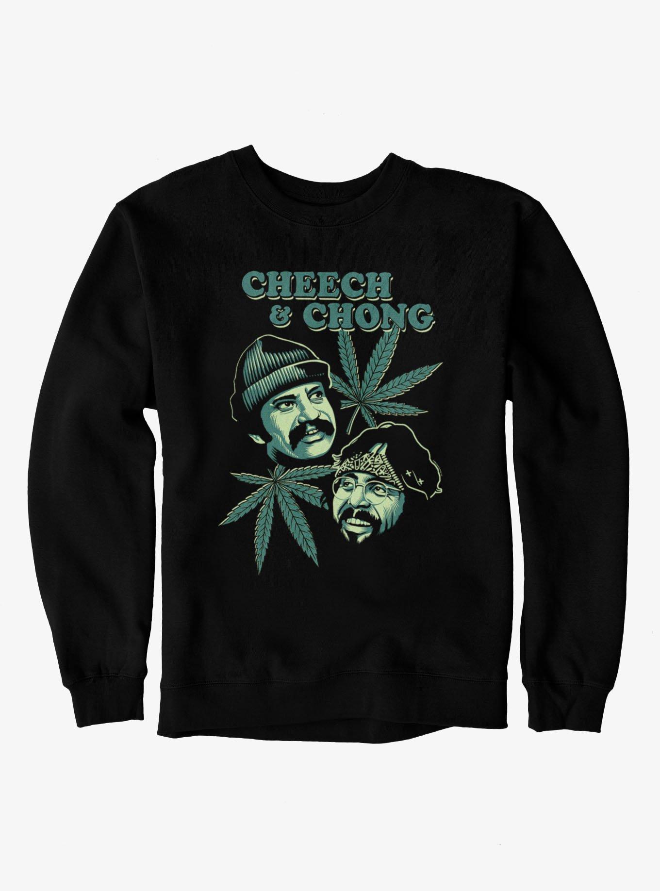 Cheech & Chong Green Leaf Happy Sweatshirt