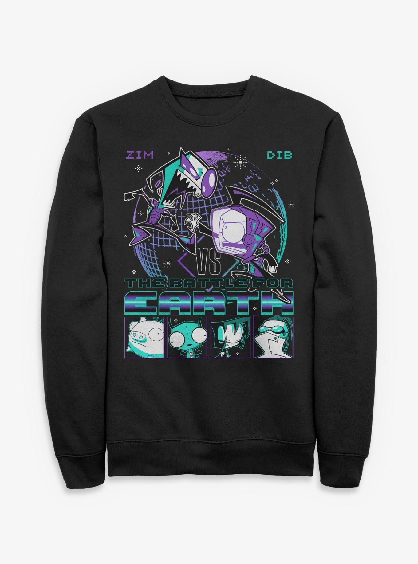 Invader ZIM Vs Dib Battle Sweatshirt Hot Topic Exclusive