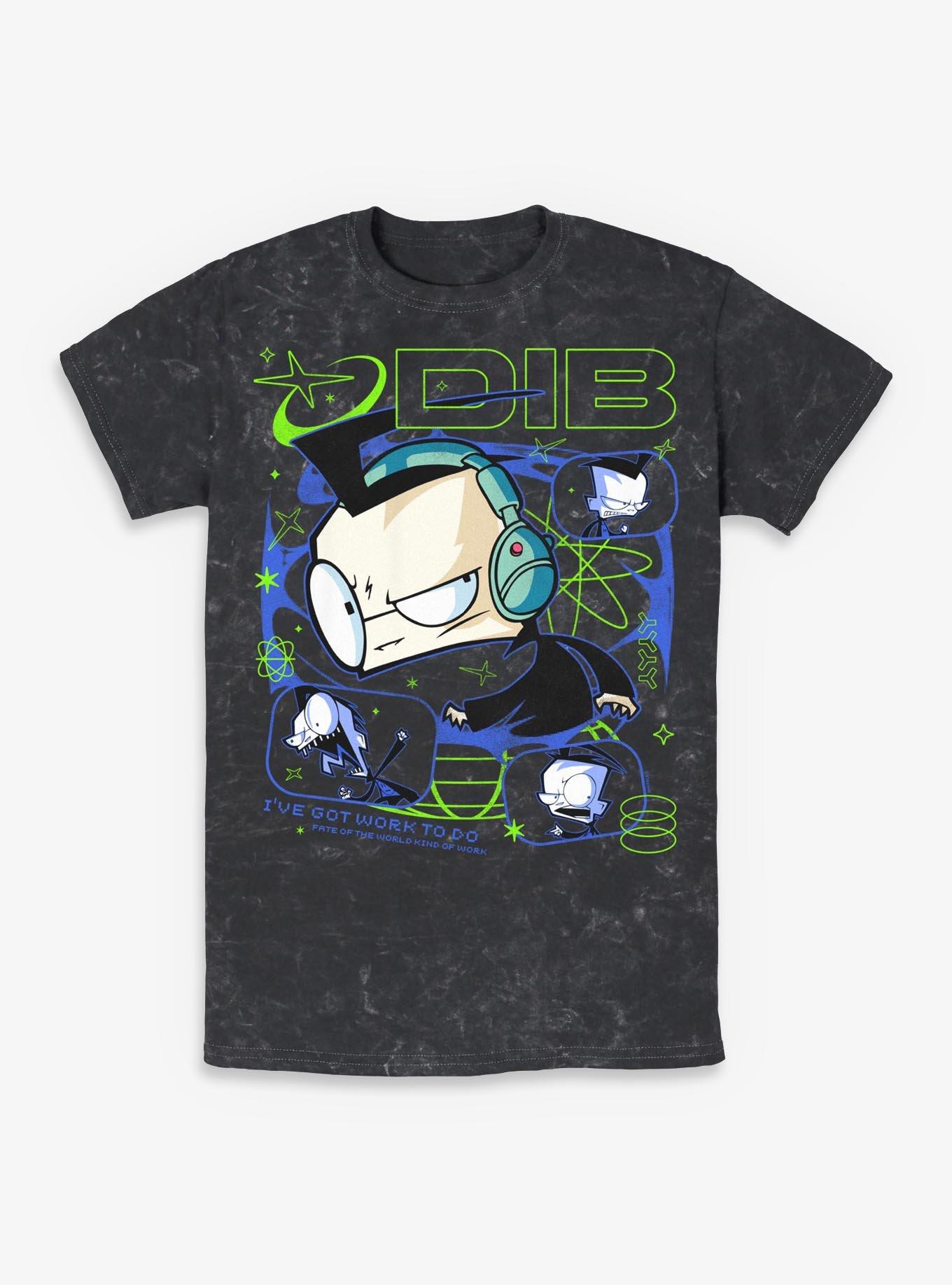 Invader ZIM Dib Tech Portrait Mineral Wash T-Shirt Hot Topic Exclusive