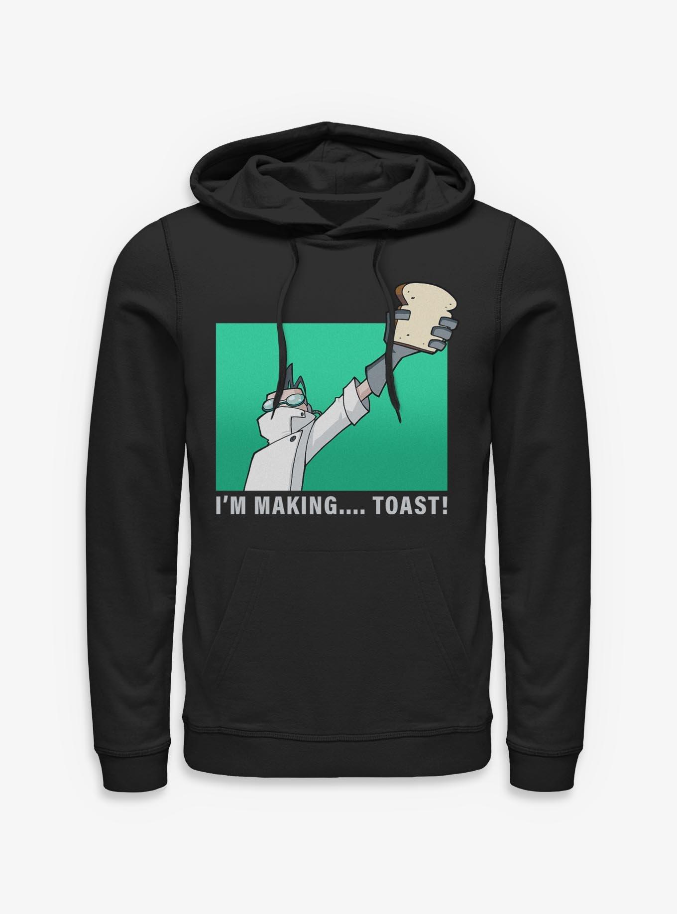 Invader ZIM I'm Making Toast Meme Hoodie Hot Topic Exclusive, BLACK, hi-res view 1