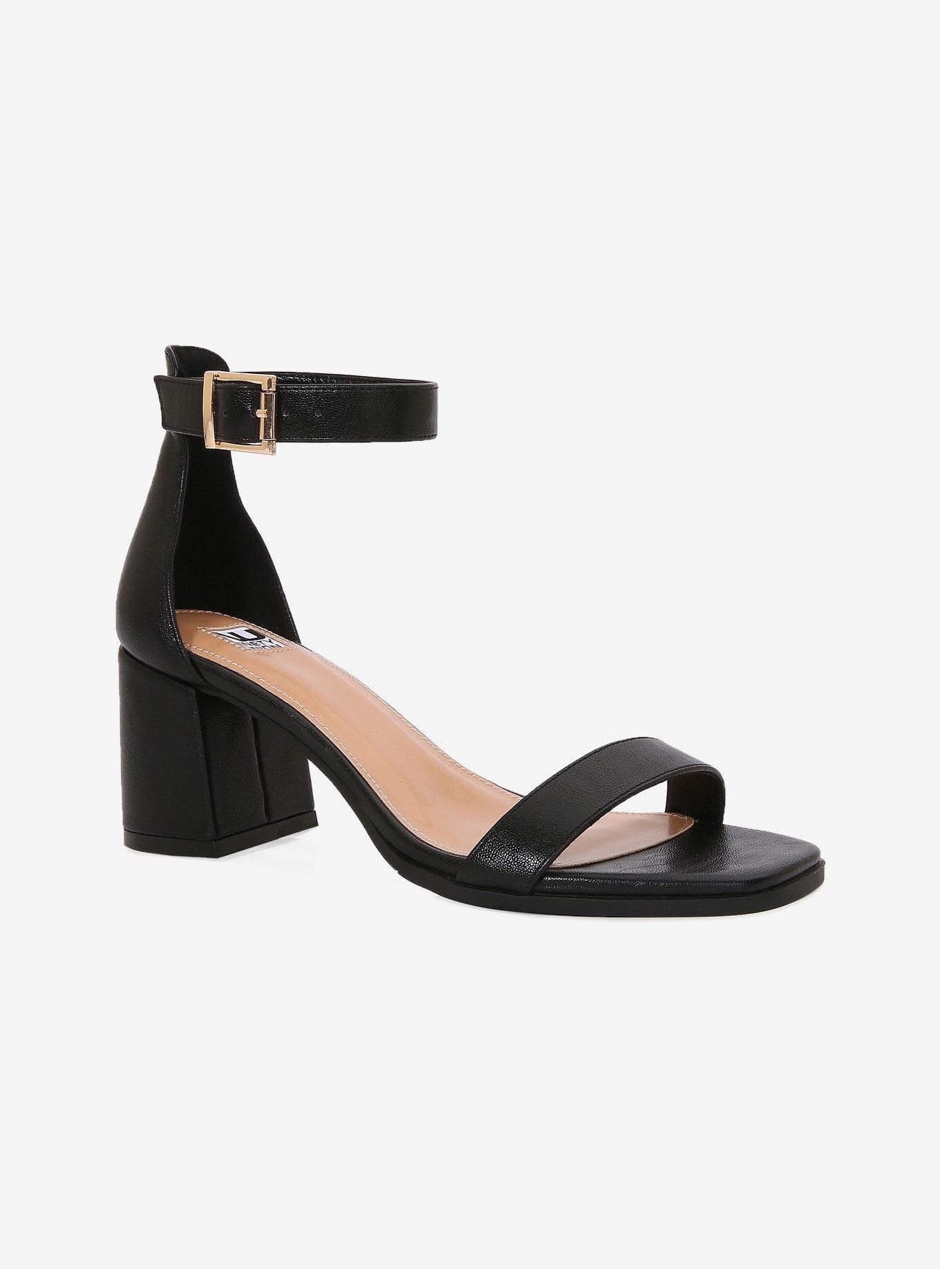 Vita Black Block Heel Sandal