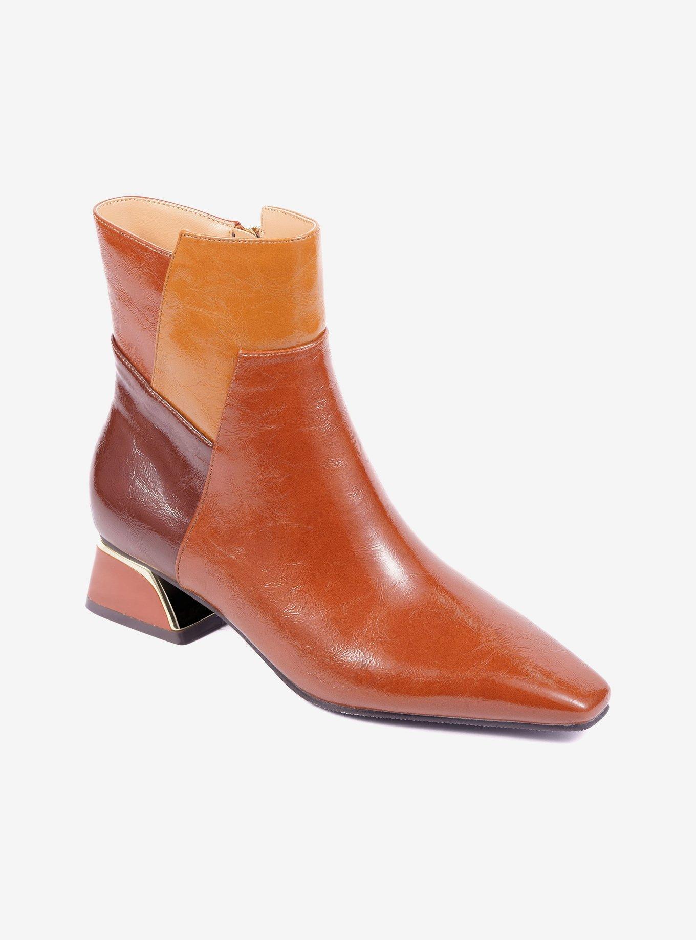 Rudy Brown Patchwork Bootie