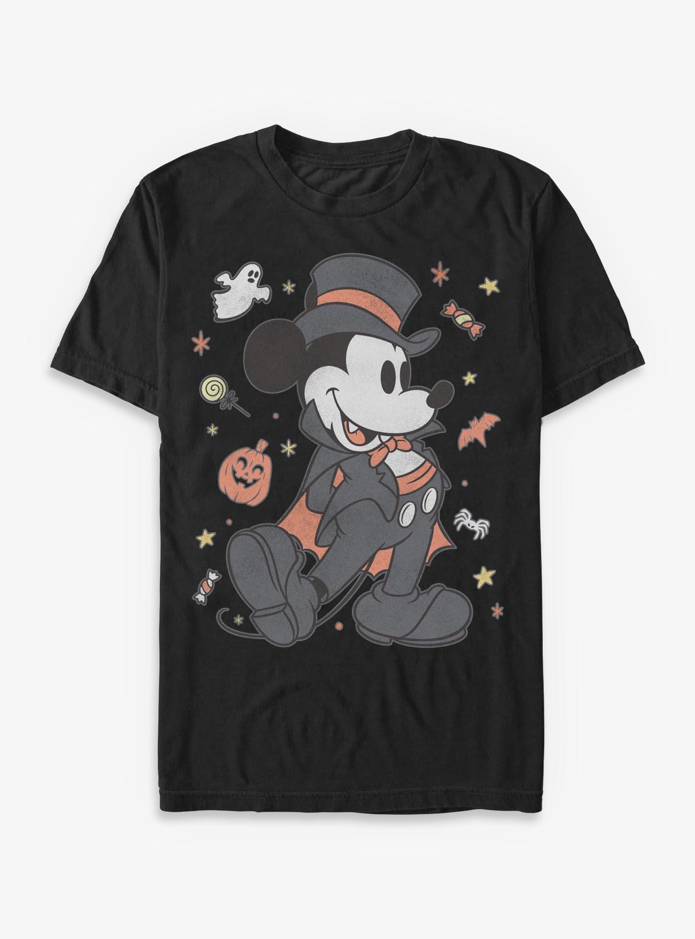 Disney Mickey Mouse Vampire Halloween T-Shirt Hot Topic Exclusive, BLACK, hi-res view 1