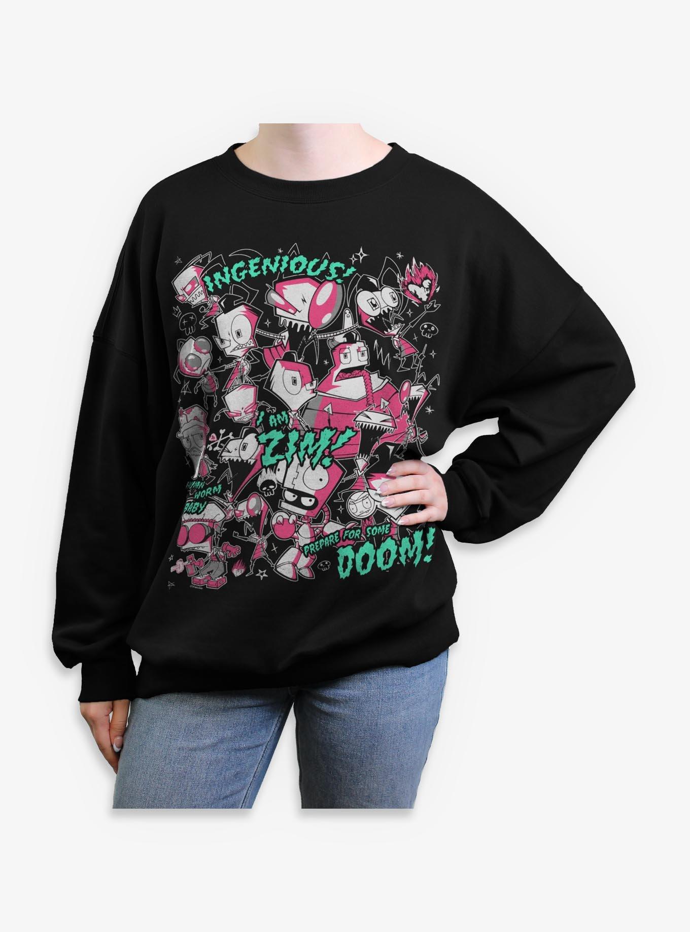 Invader ZIM I Am Zim Girls Oversized Sweatshirt Hot Topic