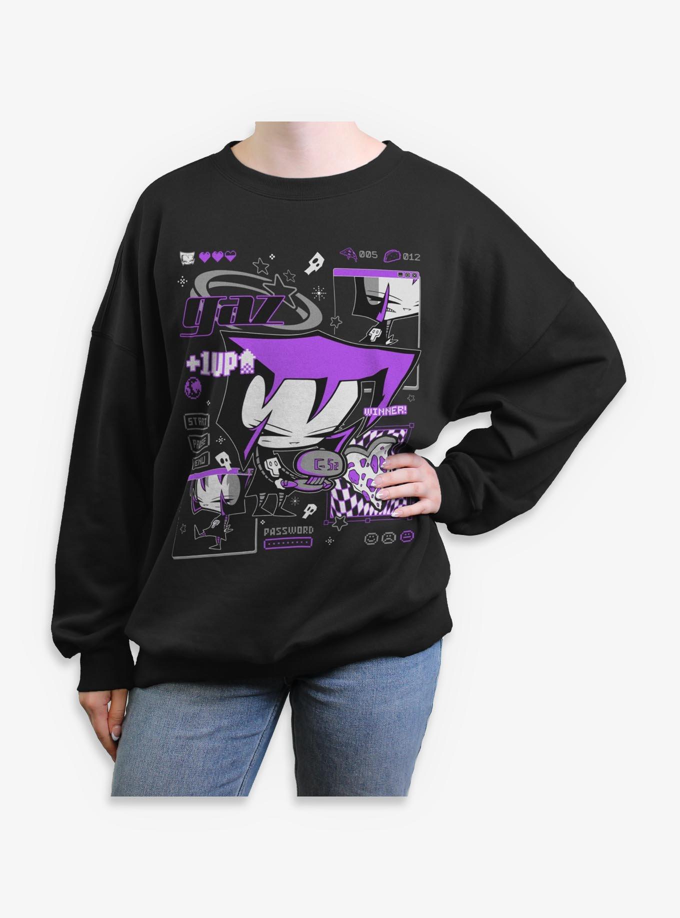 Invader ZIM Gaz Game Slave 2 Winner Girls Oversized Sweatshirt Hot Topic Exclusive