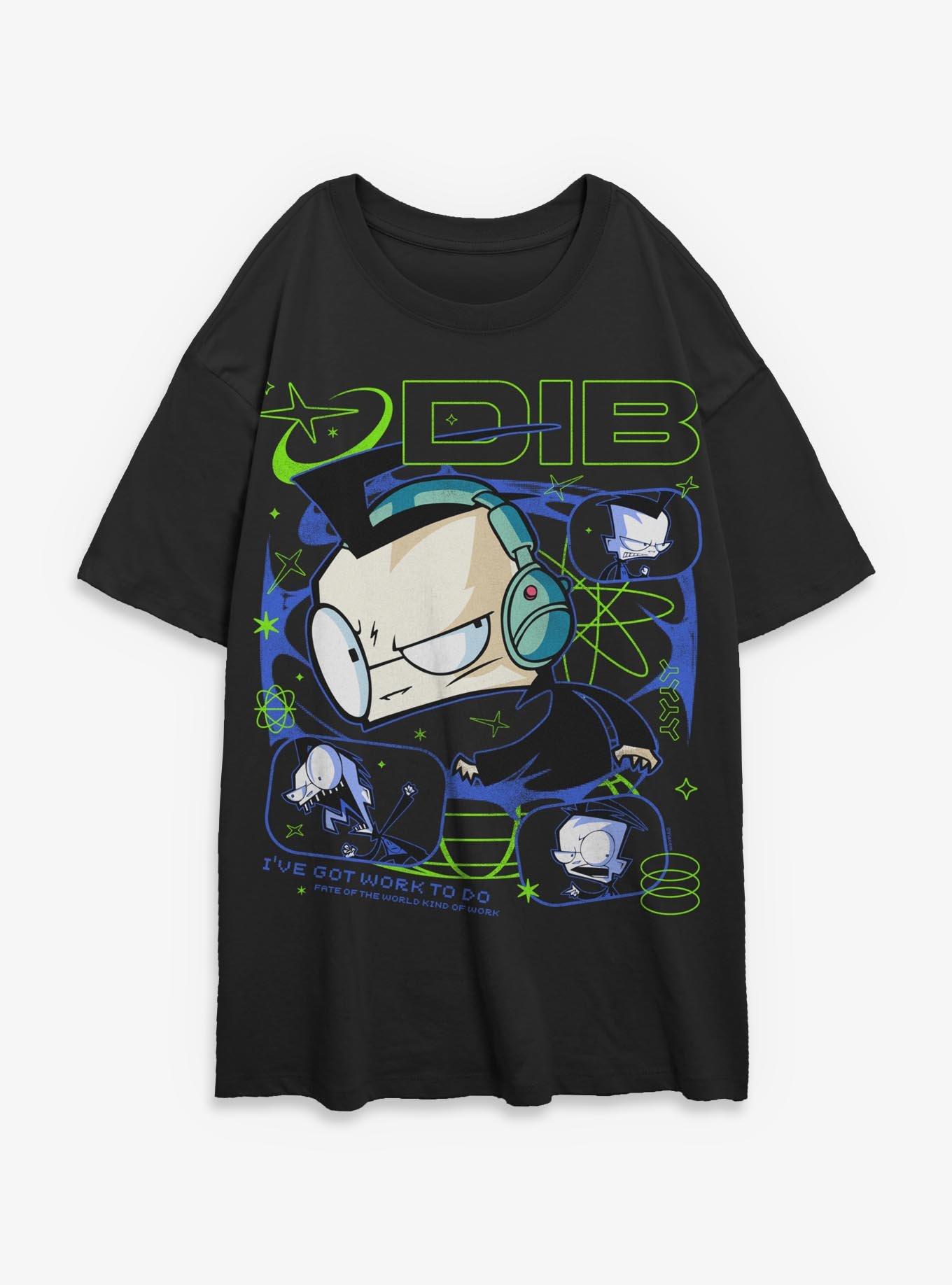 Invader ZIM Dib Tech Portrait Girls Oversized T-Shirt Hot Topic Exclusive