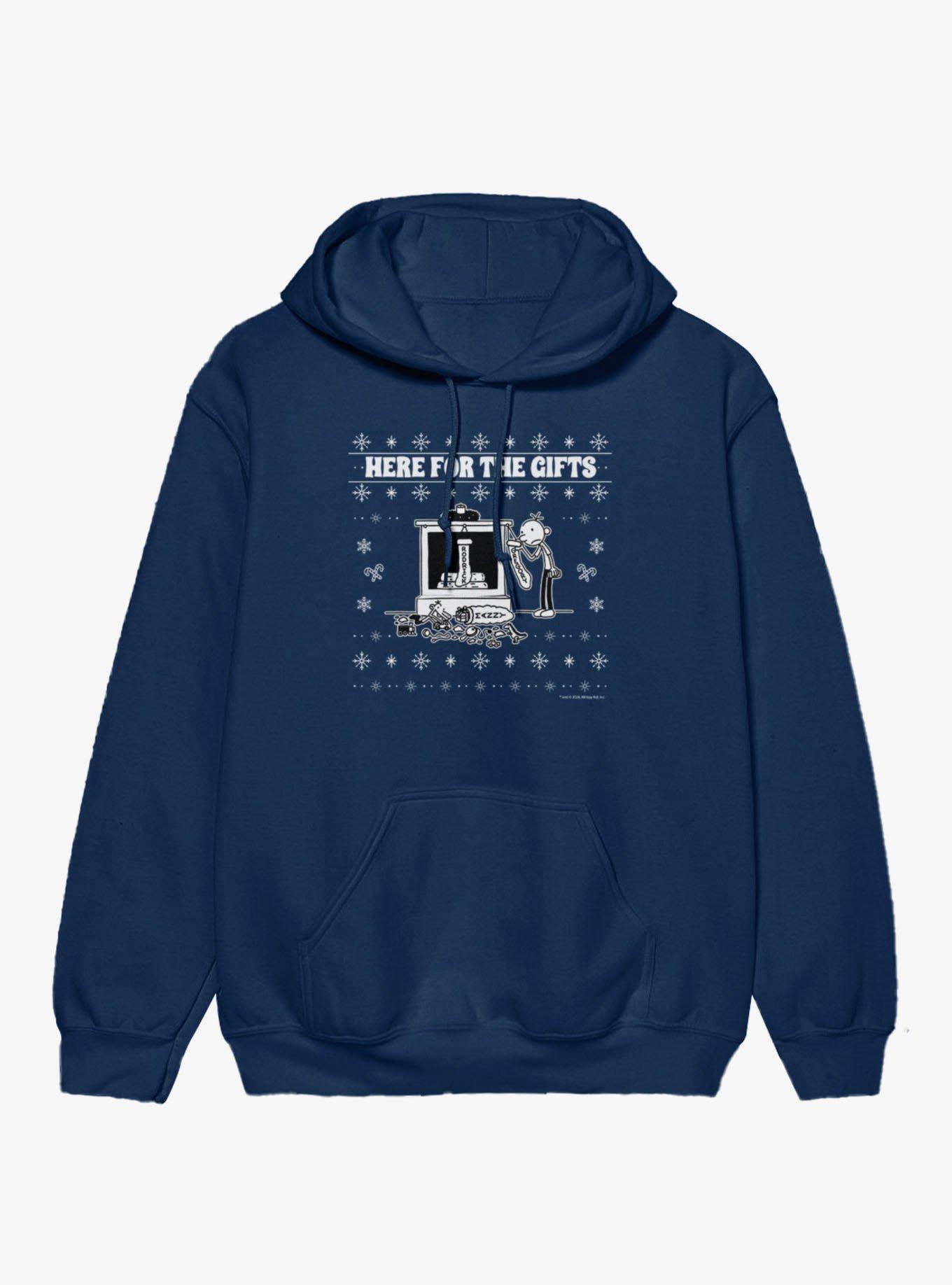 Diary Of A Wimpy Kid Here For The Gifts Ugly Christmas Sweater Pattern Hoodie
