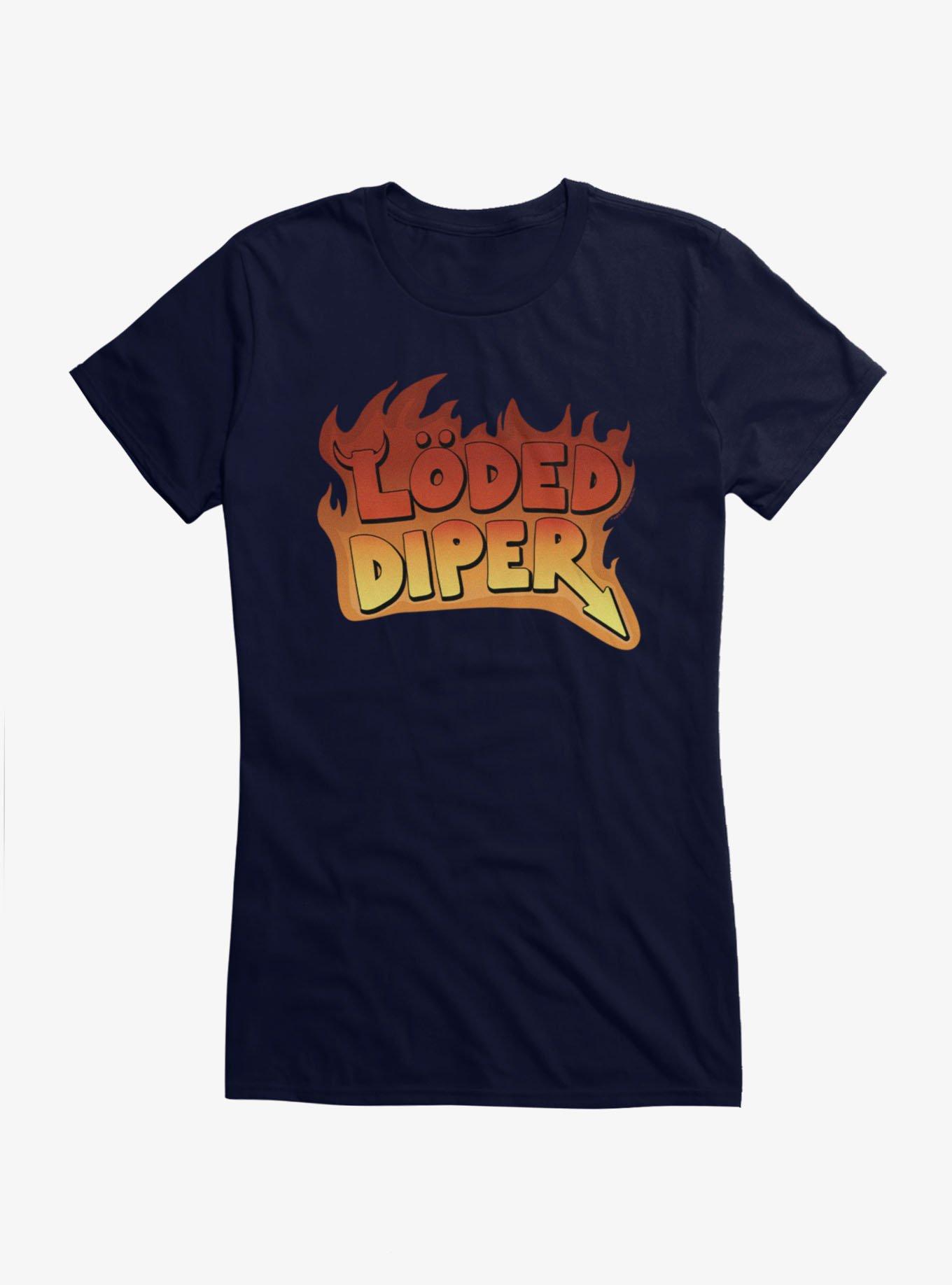 Diary Of A Wimpy Kid Loded Diper Flame Logo Girls T-Shirt